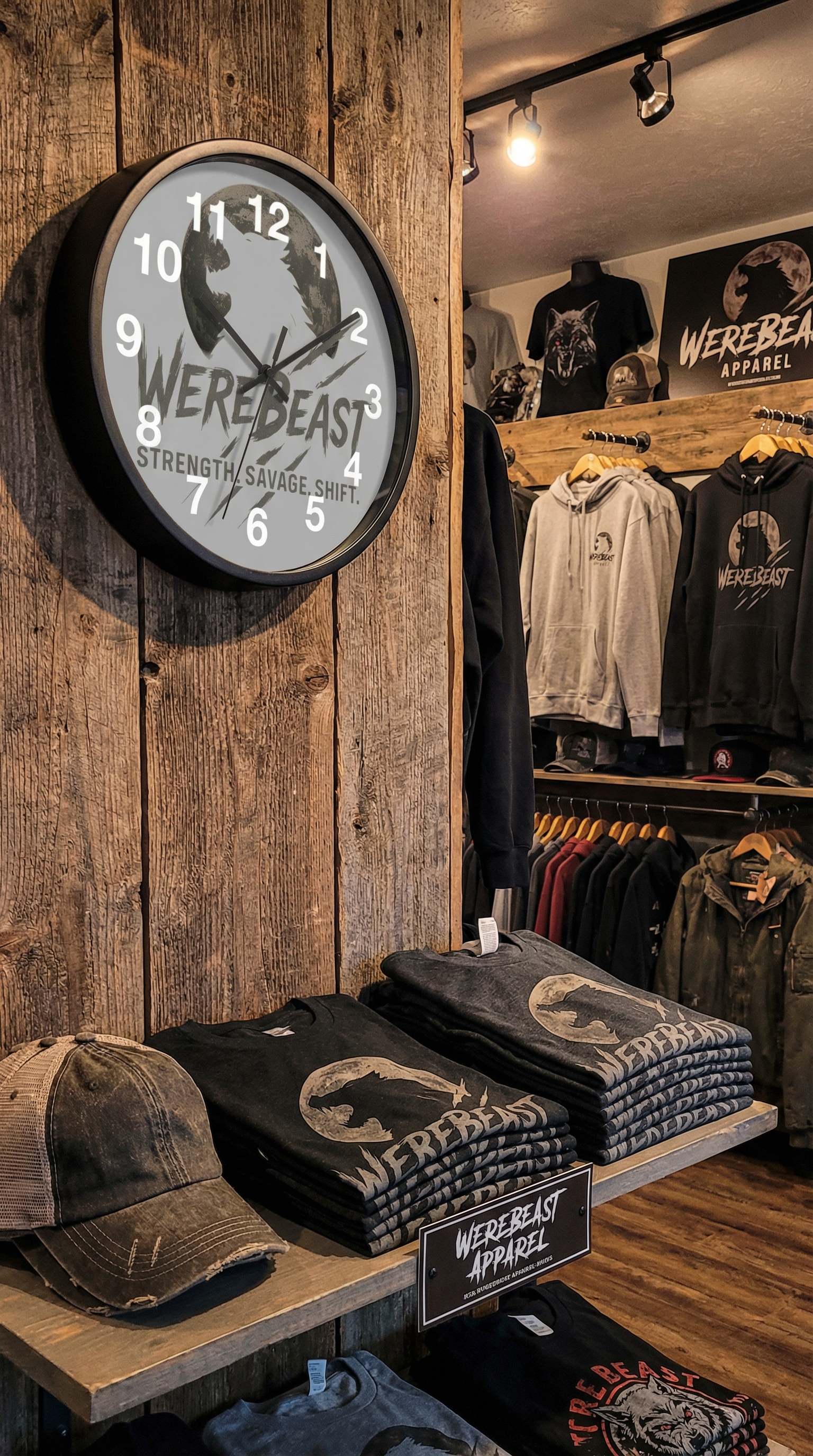 Werebeast Wall Clock - Strength Savage Shift Decor, Gothic Room Accent, Gift for Horror Fans, Home Office Decoration, Unique Wall Art product thumbnail image Werebeast Wall Clock - Strength Savage Shift Decor, Gothic Room Accent, Gift for Horror Fans, Home Office Decoration, Unique Wall Art product thumbnail image