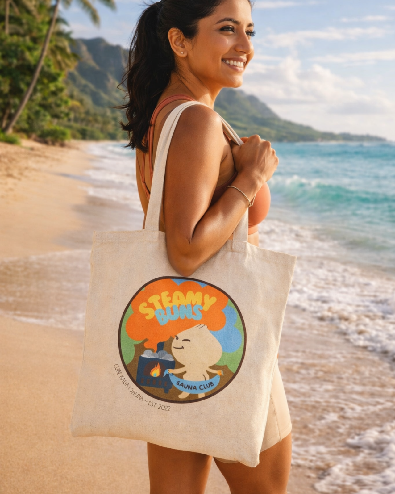 Steamy Buns Cotton Canvas Tote Bag product thumbnail image