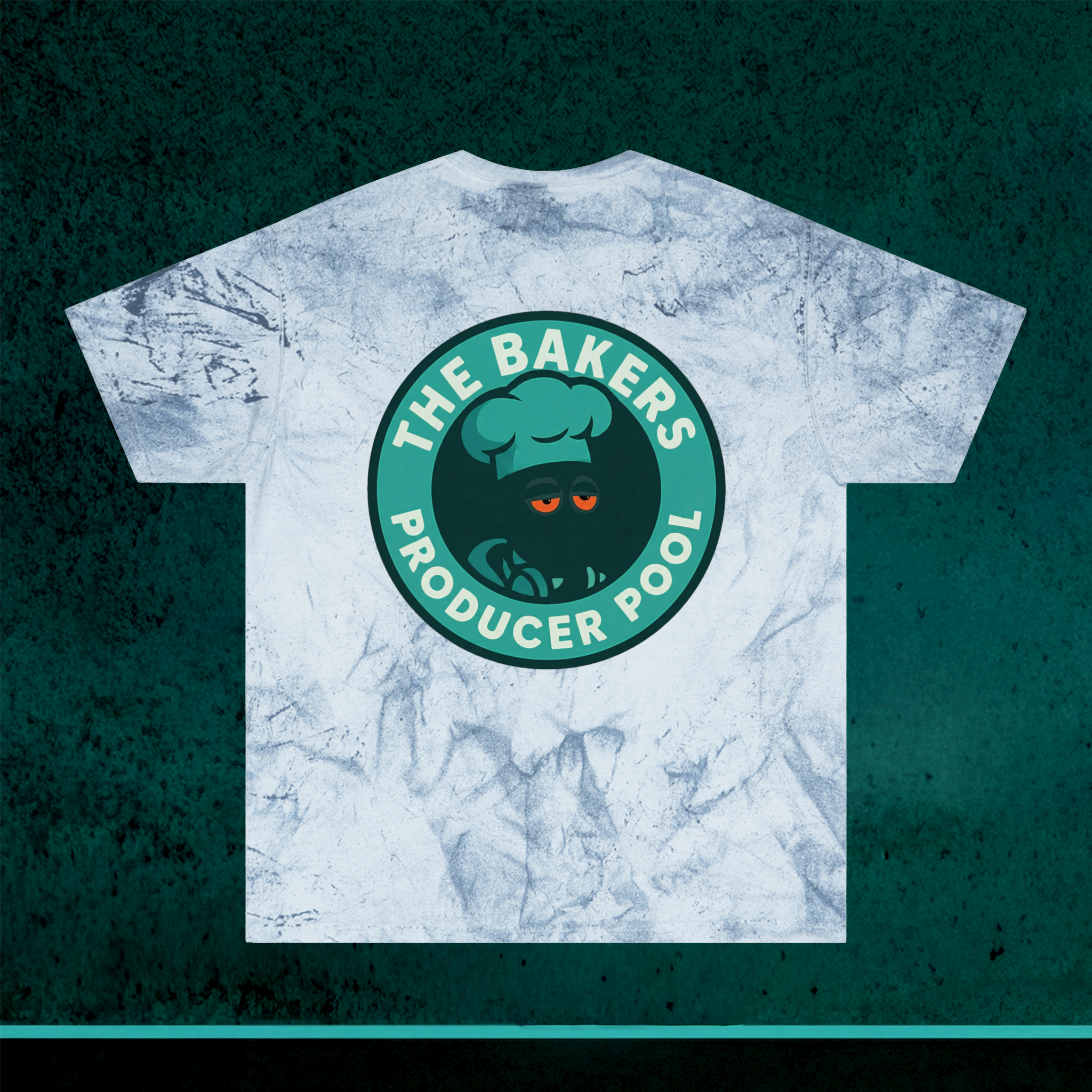 Print The Bakers Producer Pool Tie-Dye T-Shirt — Retro Chef Logo Tee Print product thumbnail image Print The Bakers Producer Pool Tie-Dye T-Shirt — Retro Chef Logo Tee Print product thumbnail image