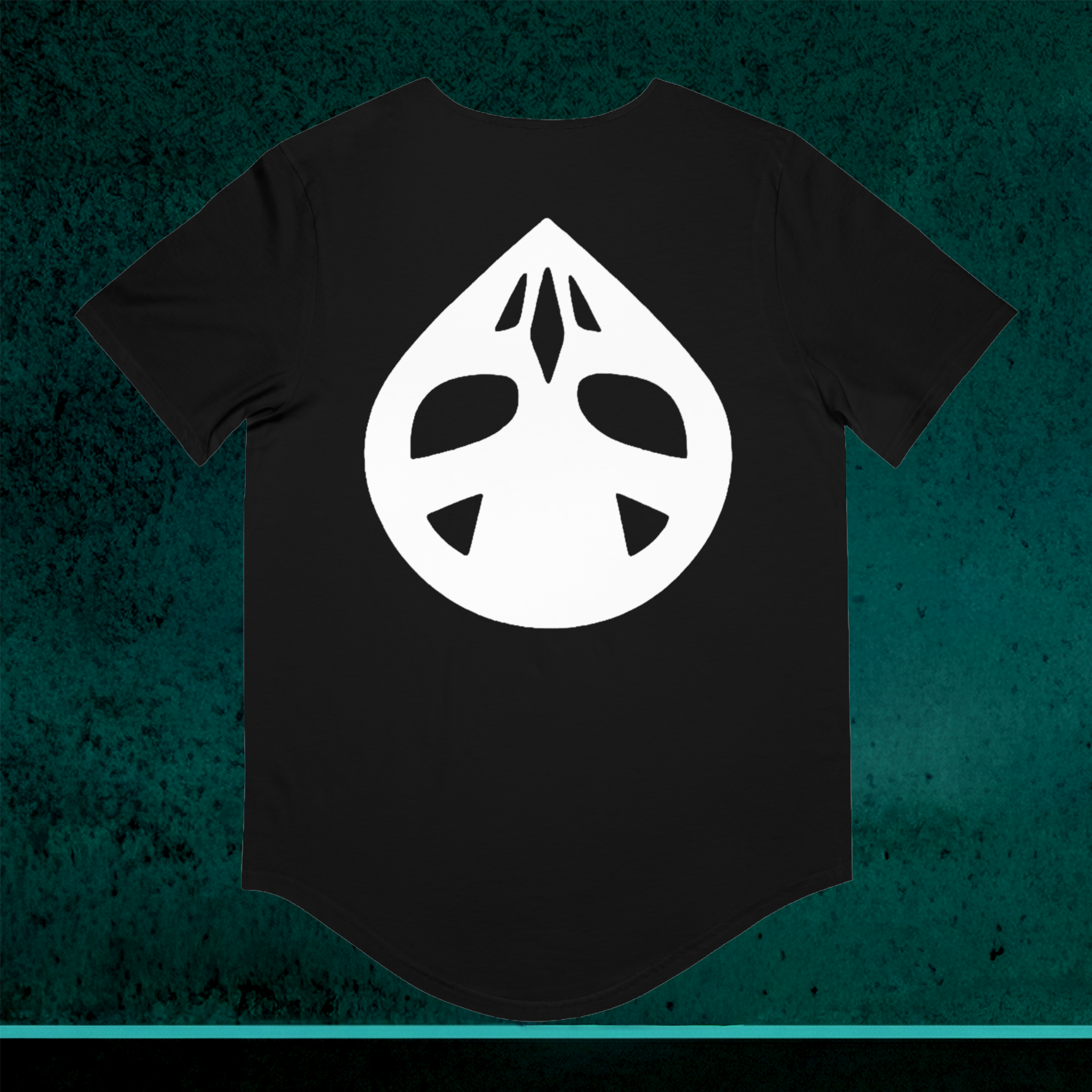 Print Alien Head Curved Hem Tee (Black) — LeMOF x The Bakers Producer Pool product thumbnail image Print Alien Head Curved Hem Tee (Black) — LeMOF x The Bakers Producer Pool product thumbnail image