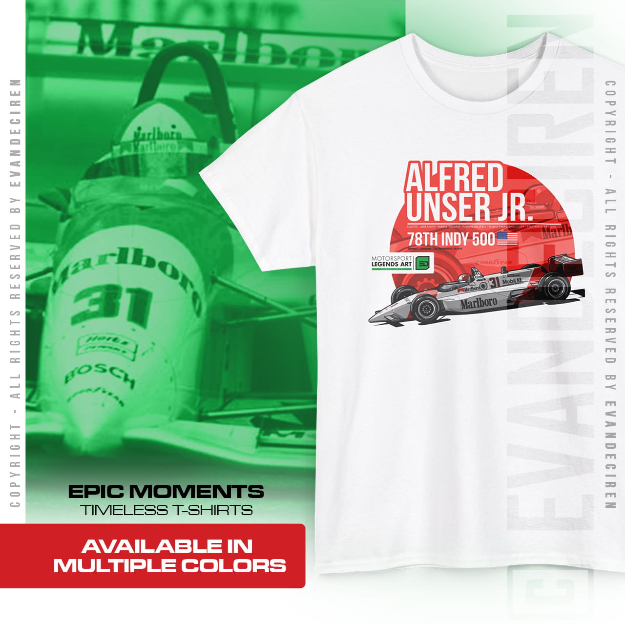 Alfred Unser Jr. 1994 Legend Art | Indy 500