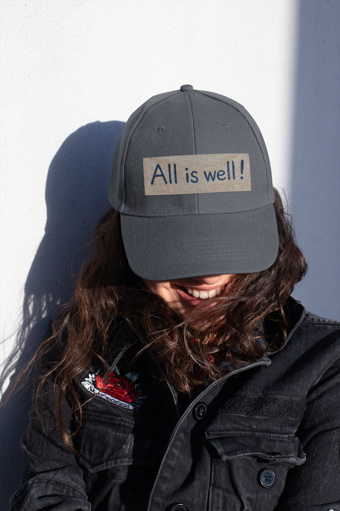 Vintage Embroidered Cap — 'All is well' Distressed Baseball Hat-All is well! product thumbnail image