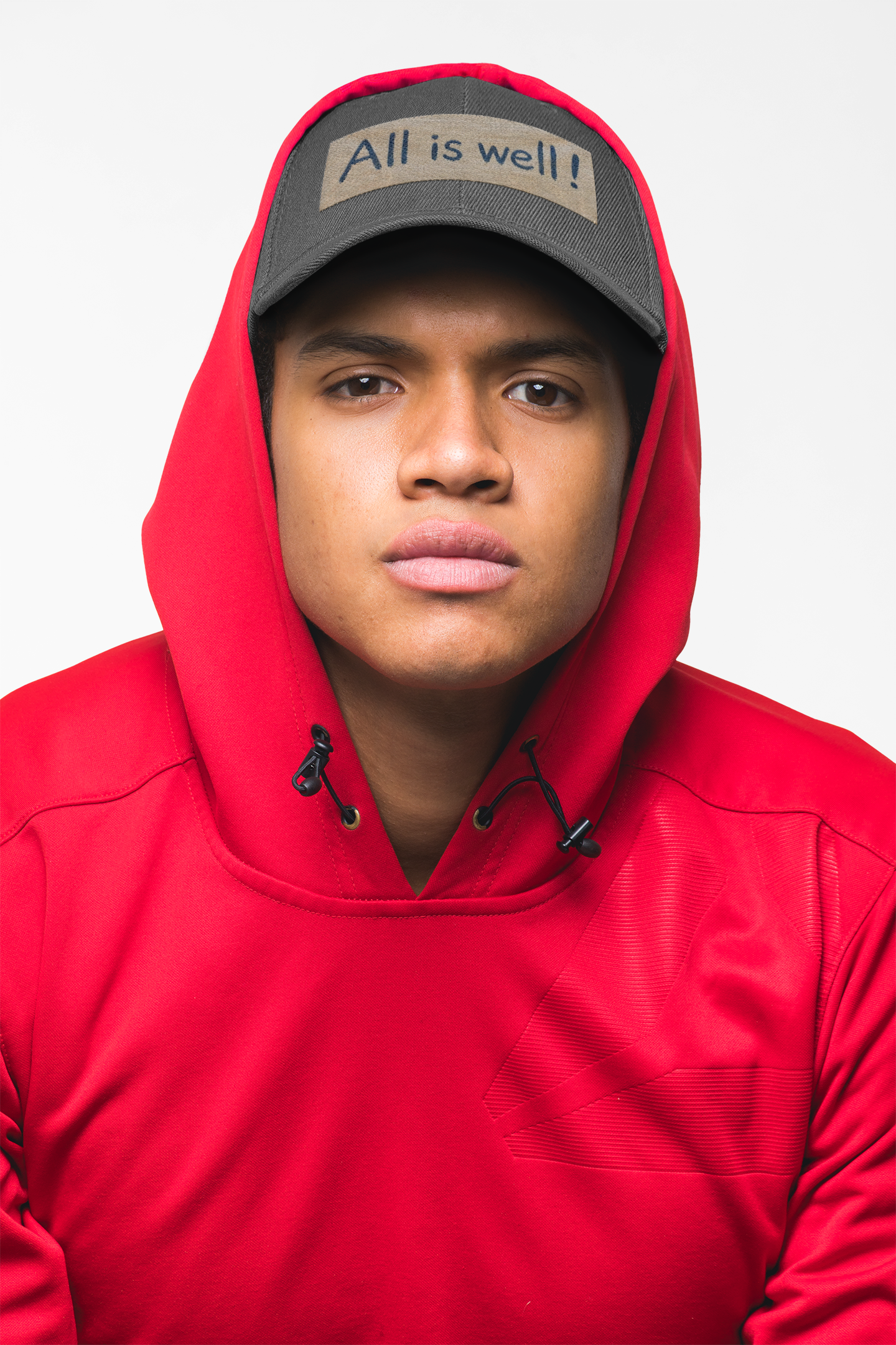 Vintage Embroidered Cap — 'All is well' Distressed Baseball Hat-All is well! product thumbnail image Vintage Embroidered Cap — 'All is well' Distressed Baseball Hat-All is well! product thumbnail image