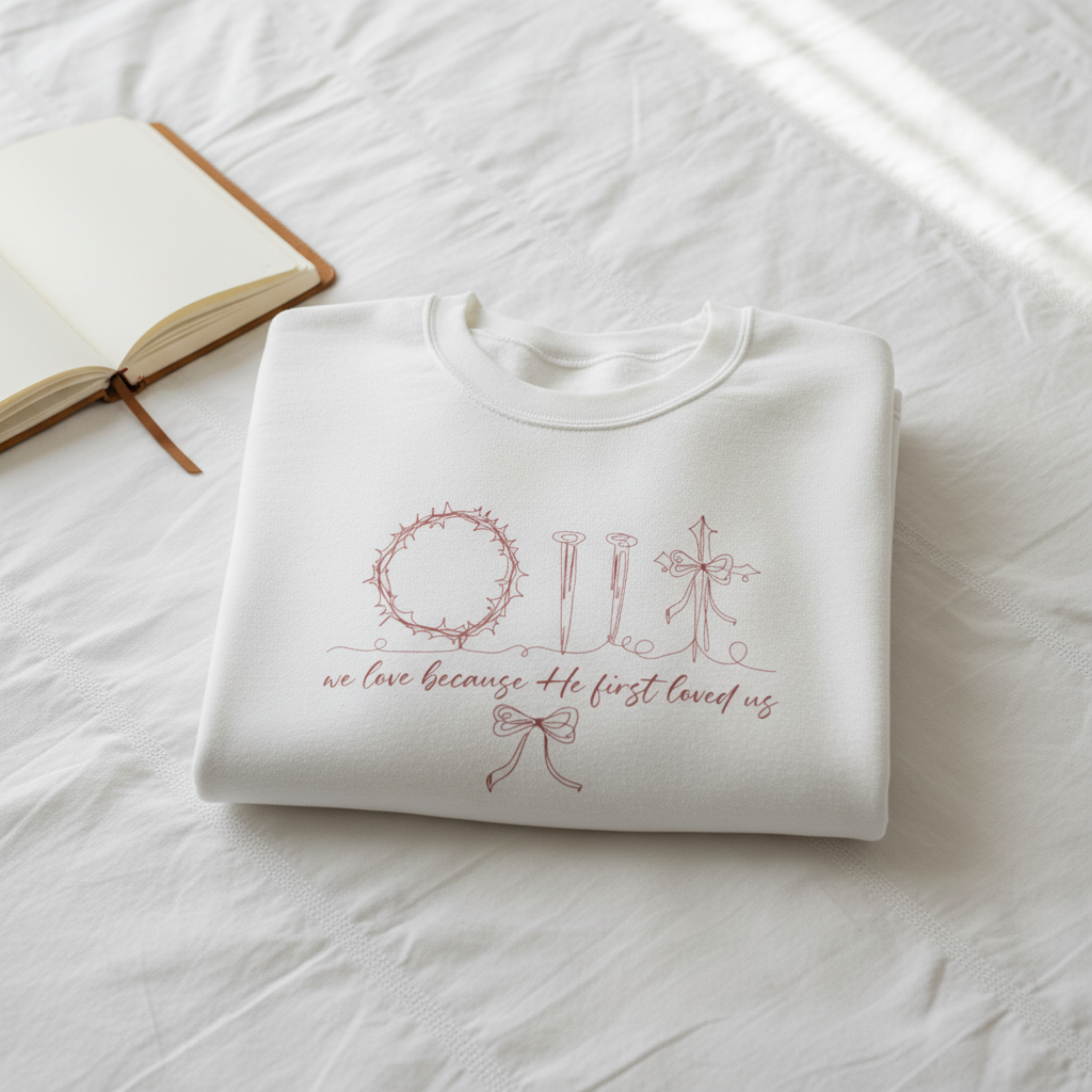 He First Loved Us Sweatshirt product thumbnail image He First Loved Us Sweatshirt product thumbnail image