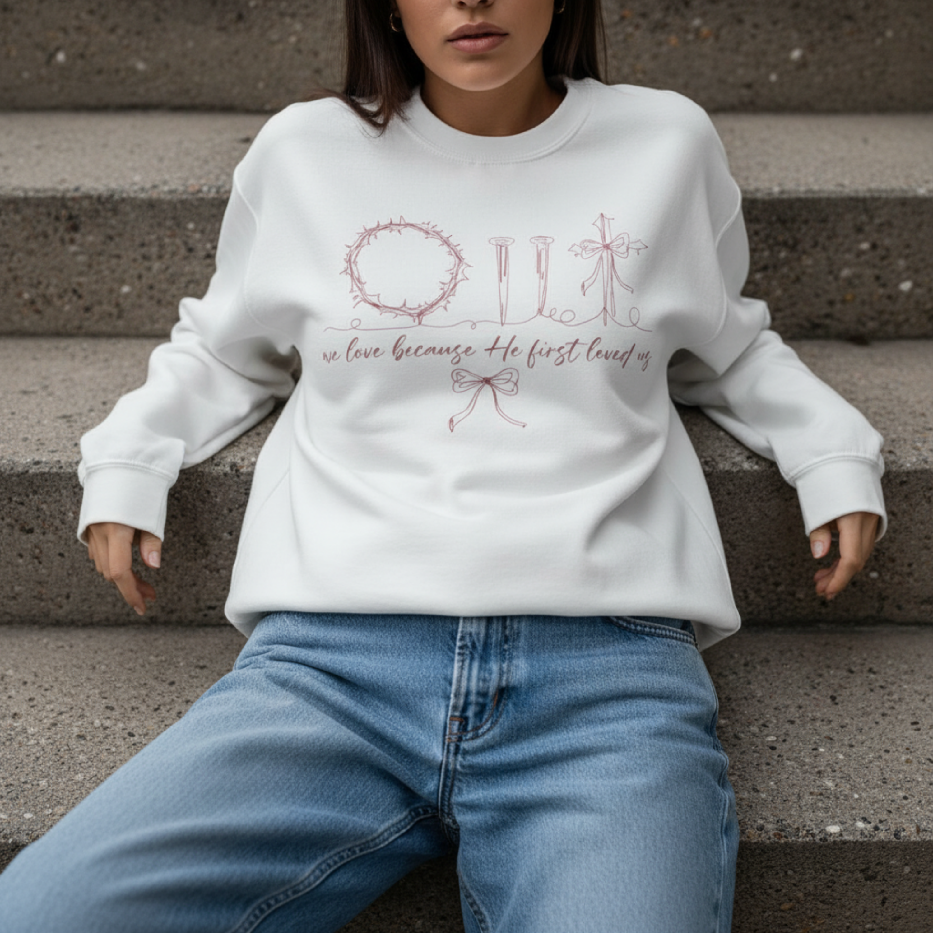 He First Loved Us Sweatshirt product thumbnail image He First Loved Us Sweatshirt product thumbnail image