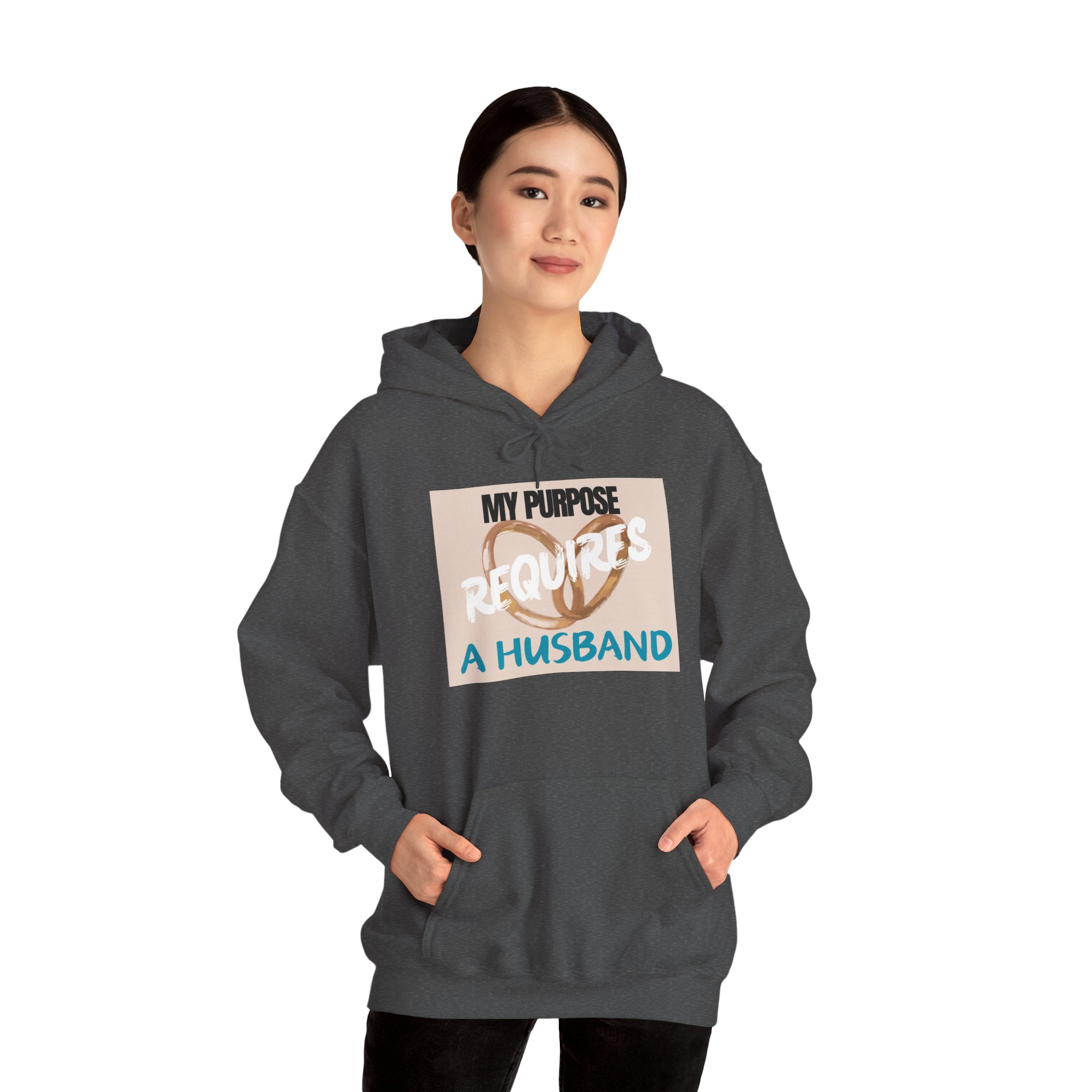Hoodie "My Purpose Requires A Husband" – Funny Relationship Quote Pullover product thumbnail image Hoodie "My Purpose Requires A Husband" – Funny Relationship Quote Pullover product thumbnail image