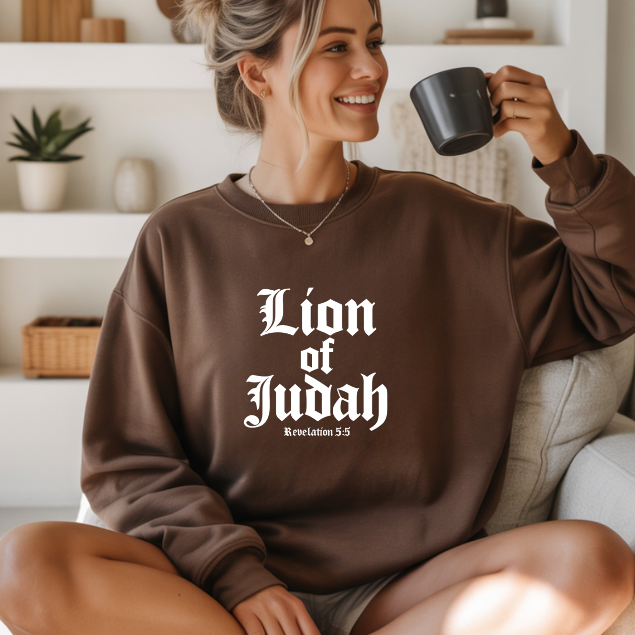 Lion of Judah Christian Gildan Unisex Sweatshirt | Crewneck Pullover | Christian Gift product thumbnail image Lion of Judah Christian Gildan Unisex Sweatshirt | Crewneck Pullover | Christian Gift product thumbnail image