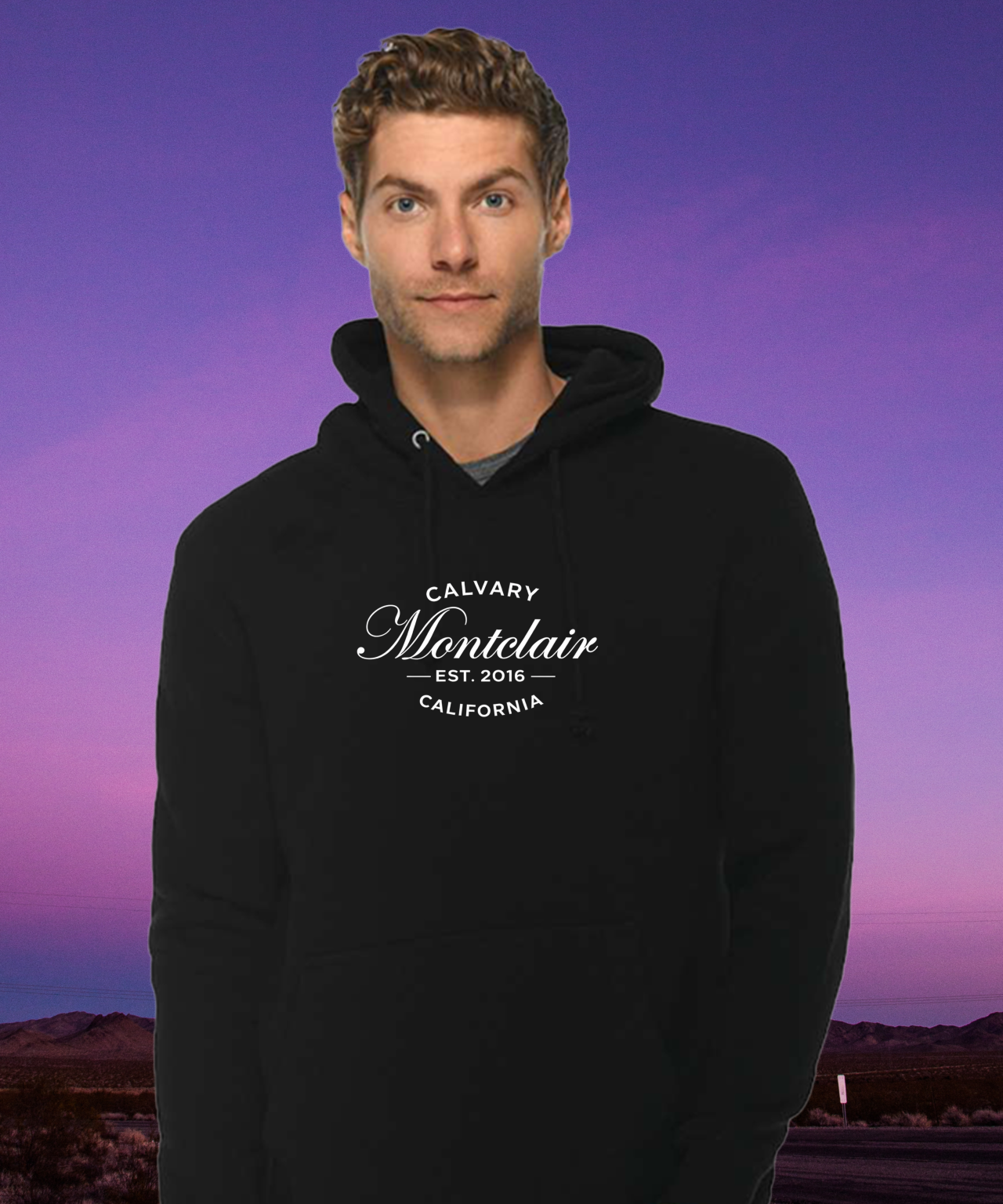 Hoodie Unisex – White CM Logo