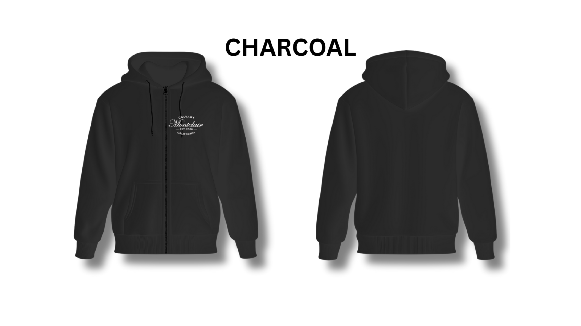 Zip-Up Hoodie Unisex – White CM Logo