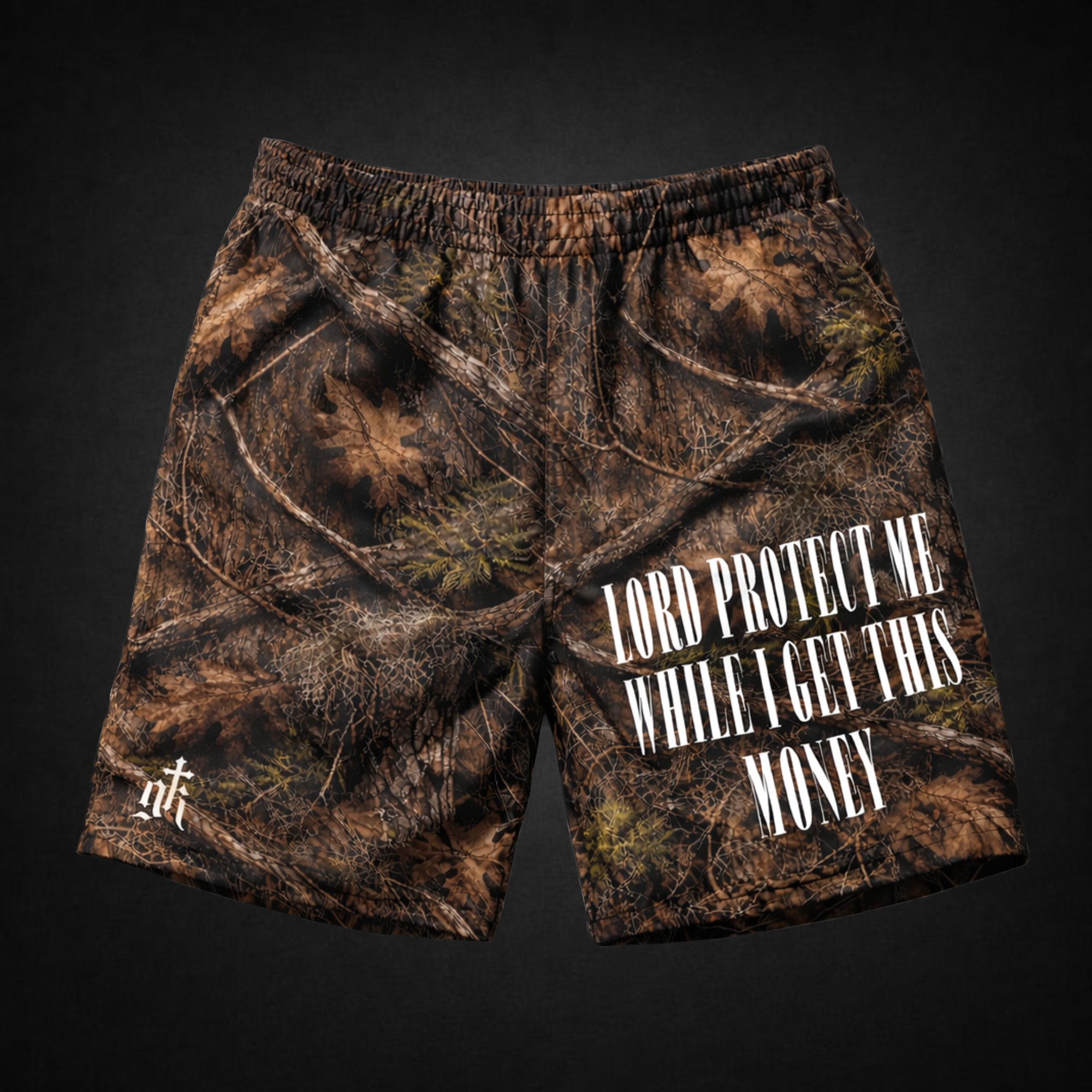 LORD PROTECT ME WHILE I GET THIS MONEY - WOODLAND MOSSY CAMO SHORTS product thumbnail image LORD PROTECT ME WHILE I GET THIS MONEY - WOODLAND MOSSY CAMO SHORTS product thumbnail image