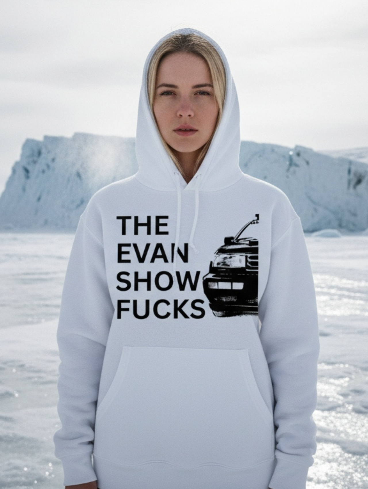 "The Evan Show Fucks" Graphic Pullover Hoodie product thumbnail image