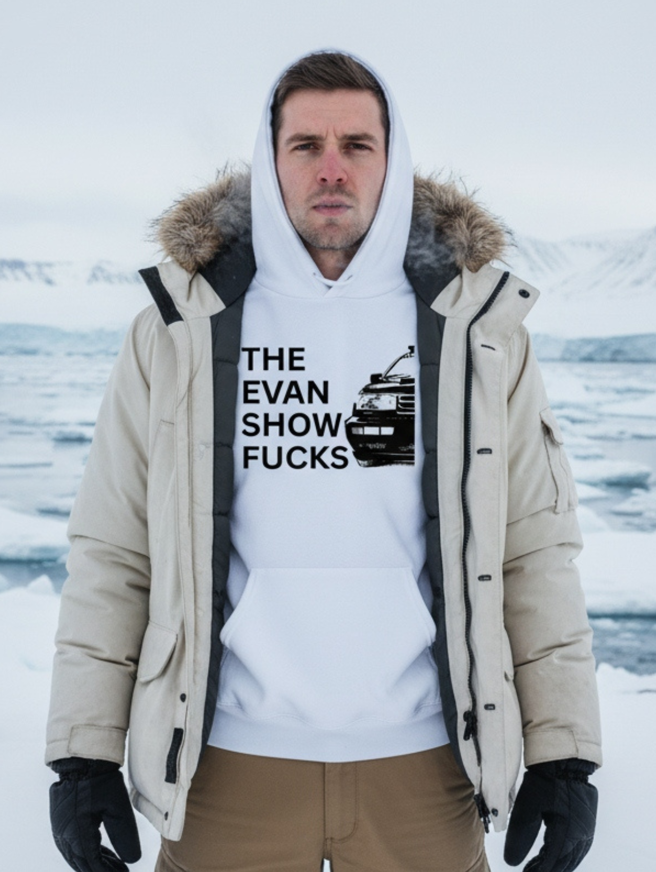 "The Evan Show Fucks" Graphic Pullover Hoodie