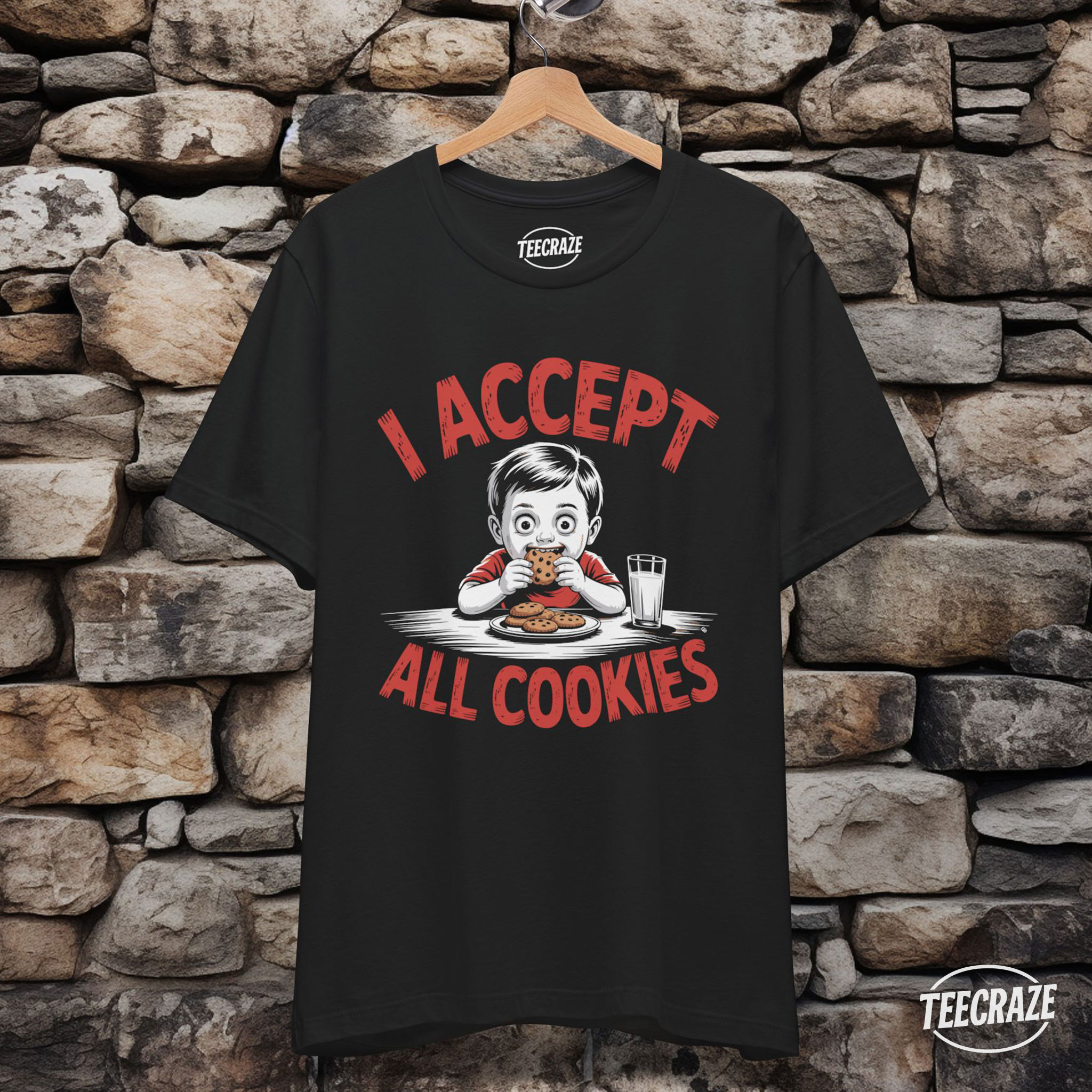 I Accept All Cookies – Dark Humor Internet Consent Unisex T-Shirt product thumbnail image