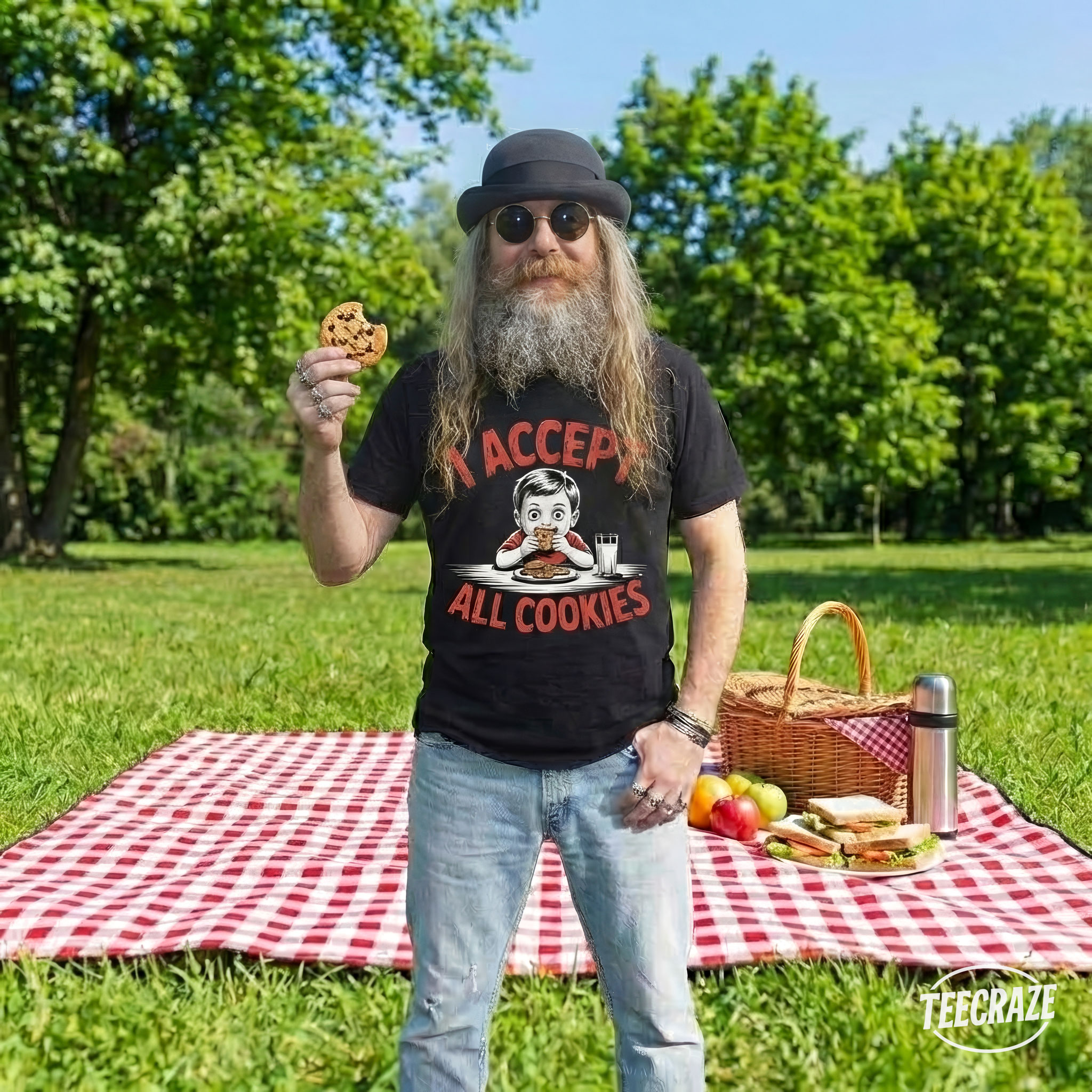 I Accept All Cookies – Dark Humor Internet Consent Unisex T-Shirt product thumbnail image