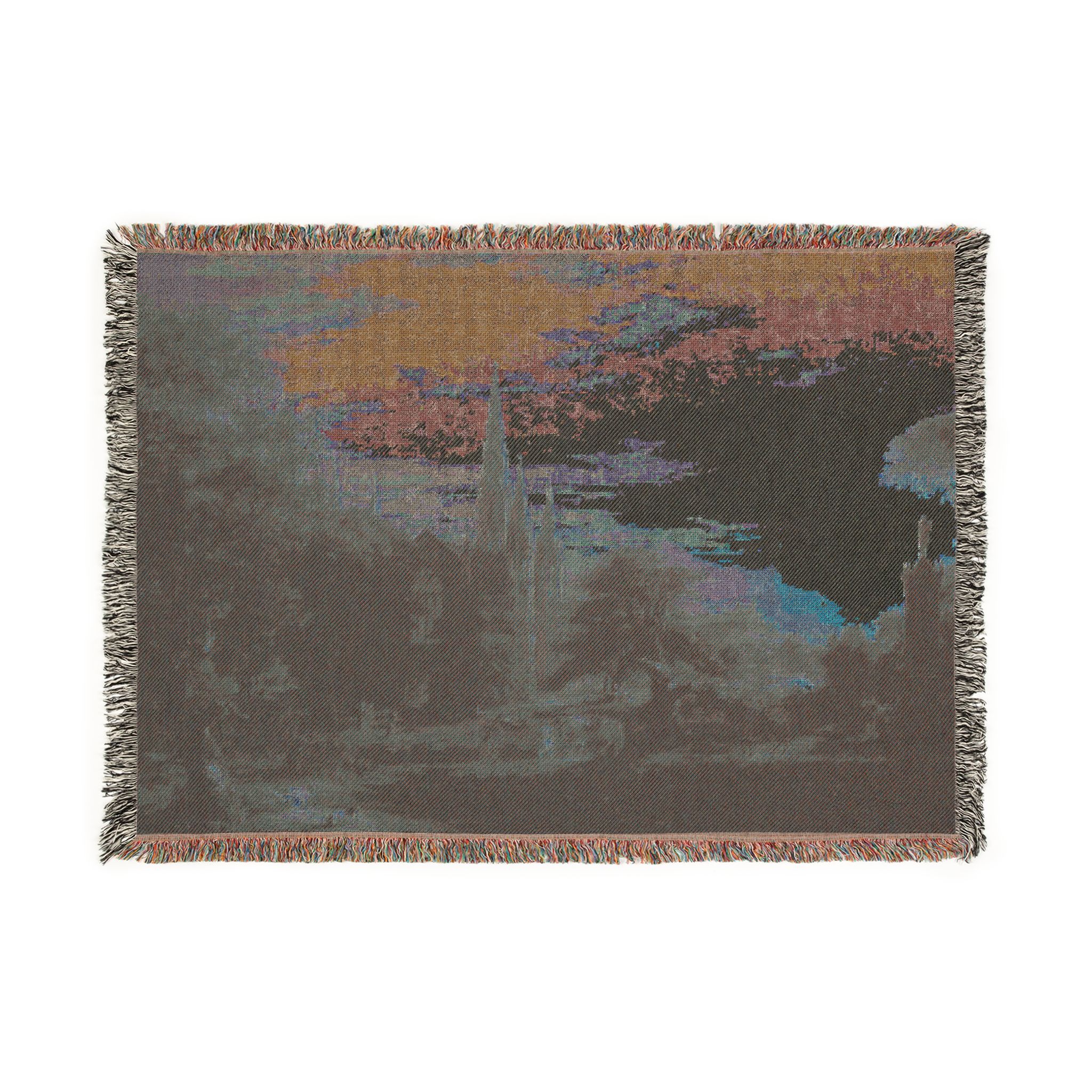 dusk autumn castles woven tapestry blanket product thumbnail image