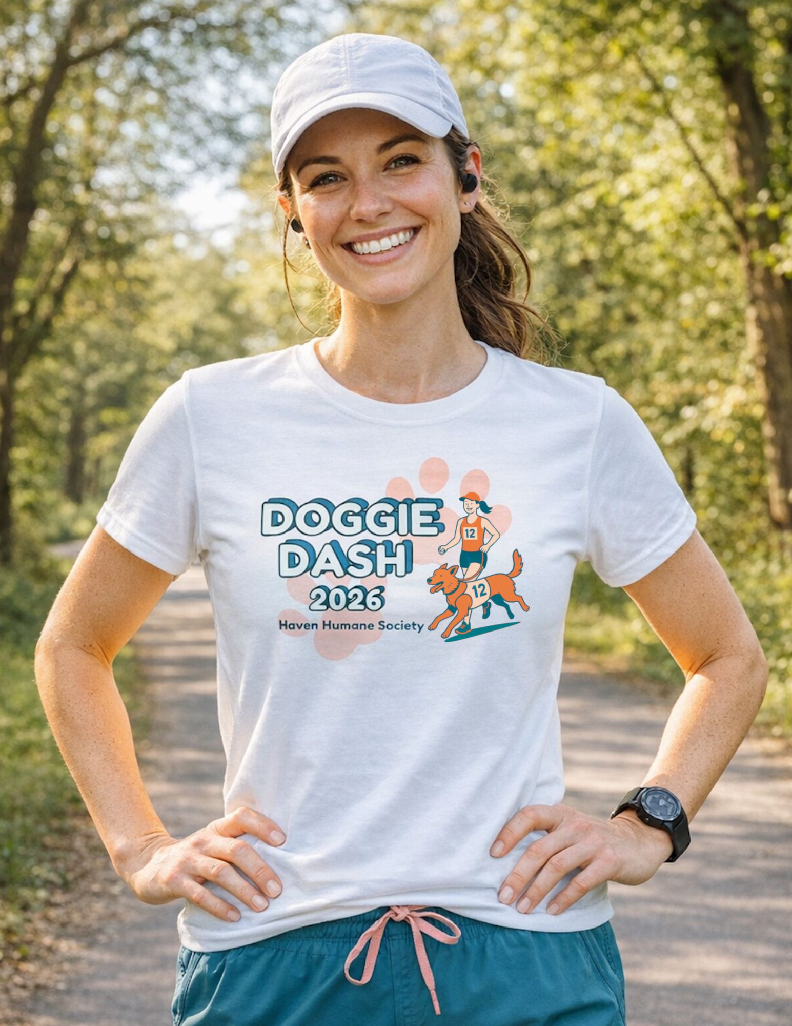 Doggie Dash 2026 5K Walk Tee — Haven Humane Society product thumbnail image