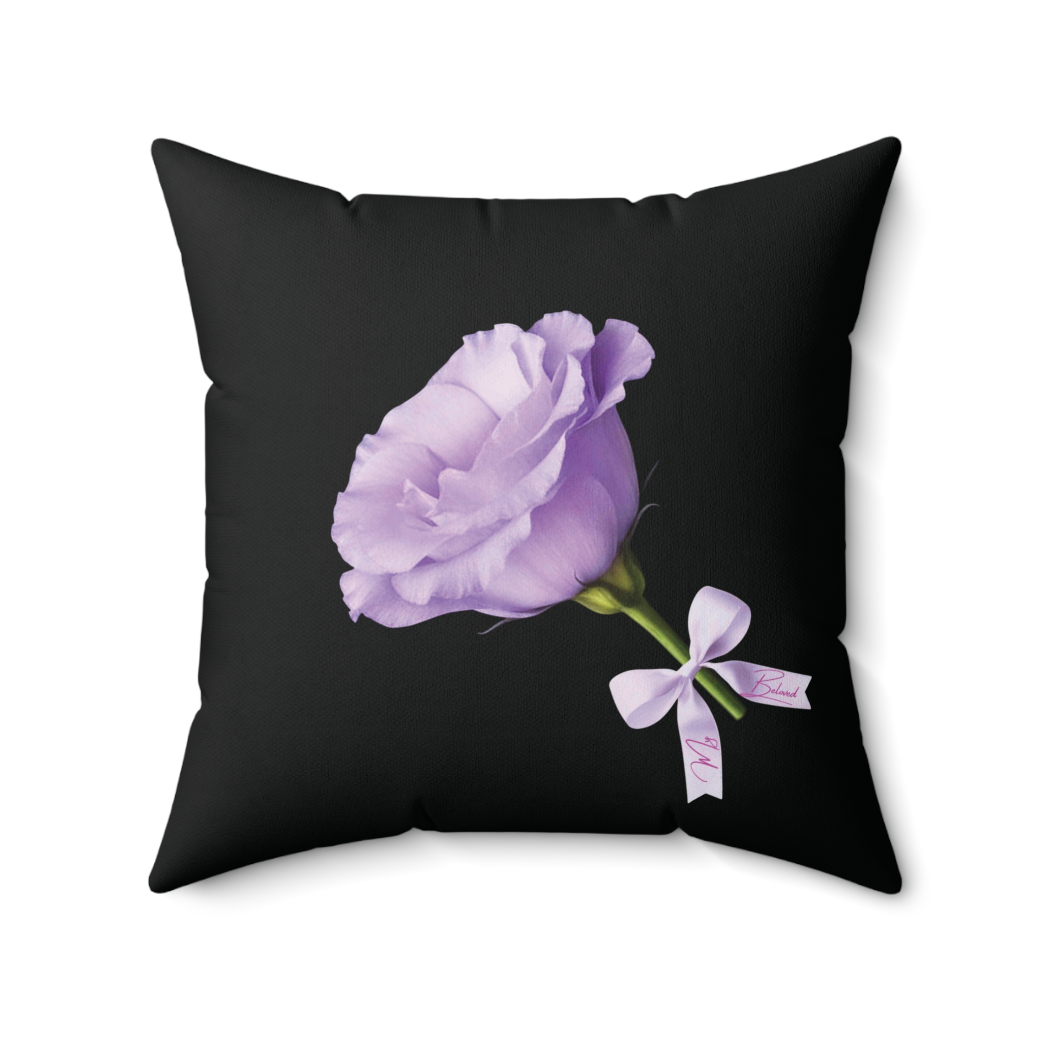 Lavender Lisianthus Pillow Spun Polyester Square Pillow | Floral Throw Cushion product thumbnail image Lavender Lisianthus Pillow Spun Polyester Square Pillow | Floral Throw Cushion product thumbnail image