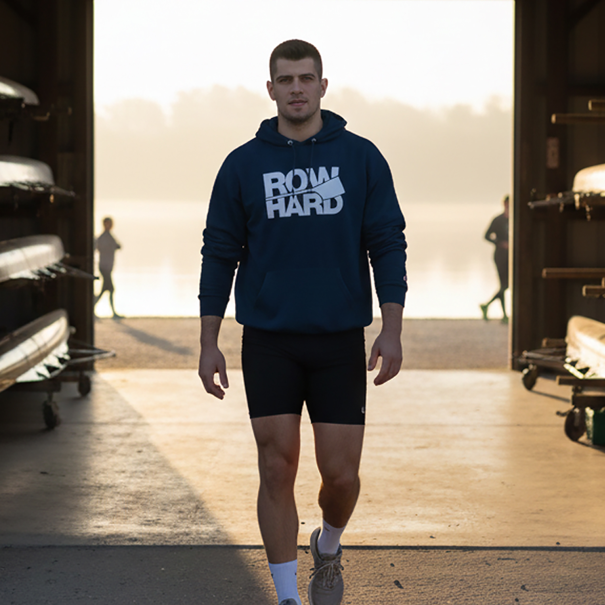 Rowhard Champion® S700 Eco Hoodie – Premium Heavyweight Pullover for the Rowing Community