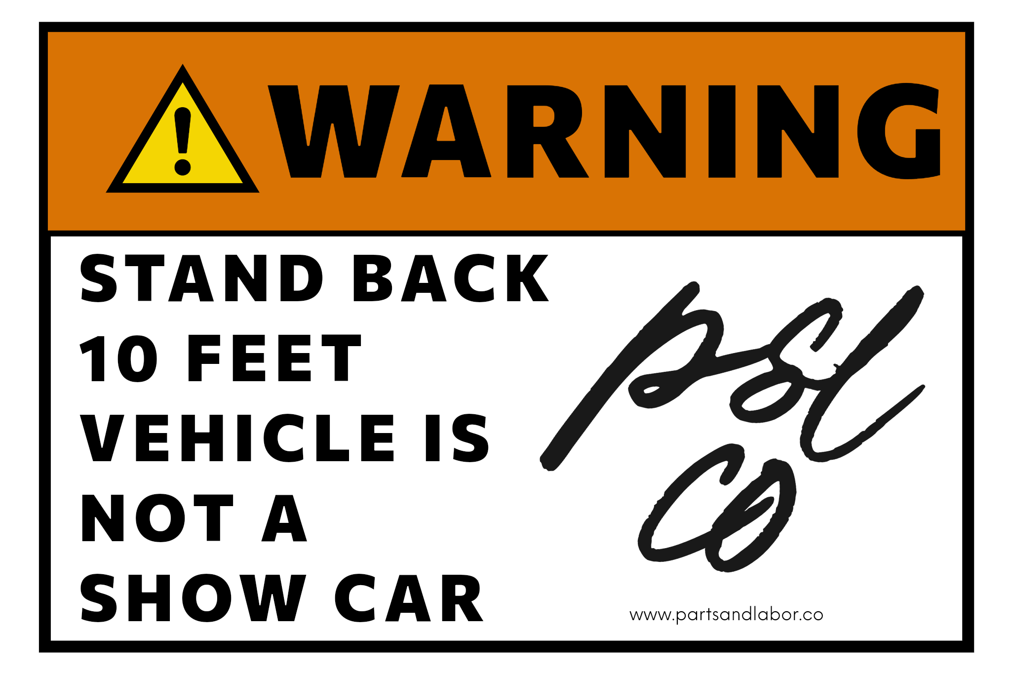 WARNING decal product thumbnail image
