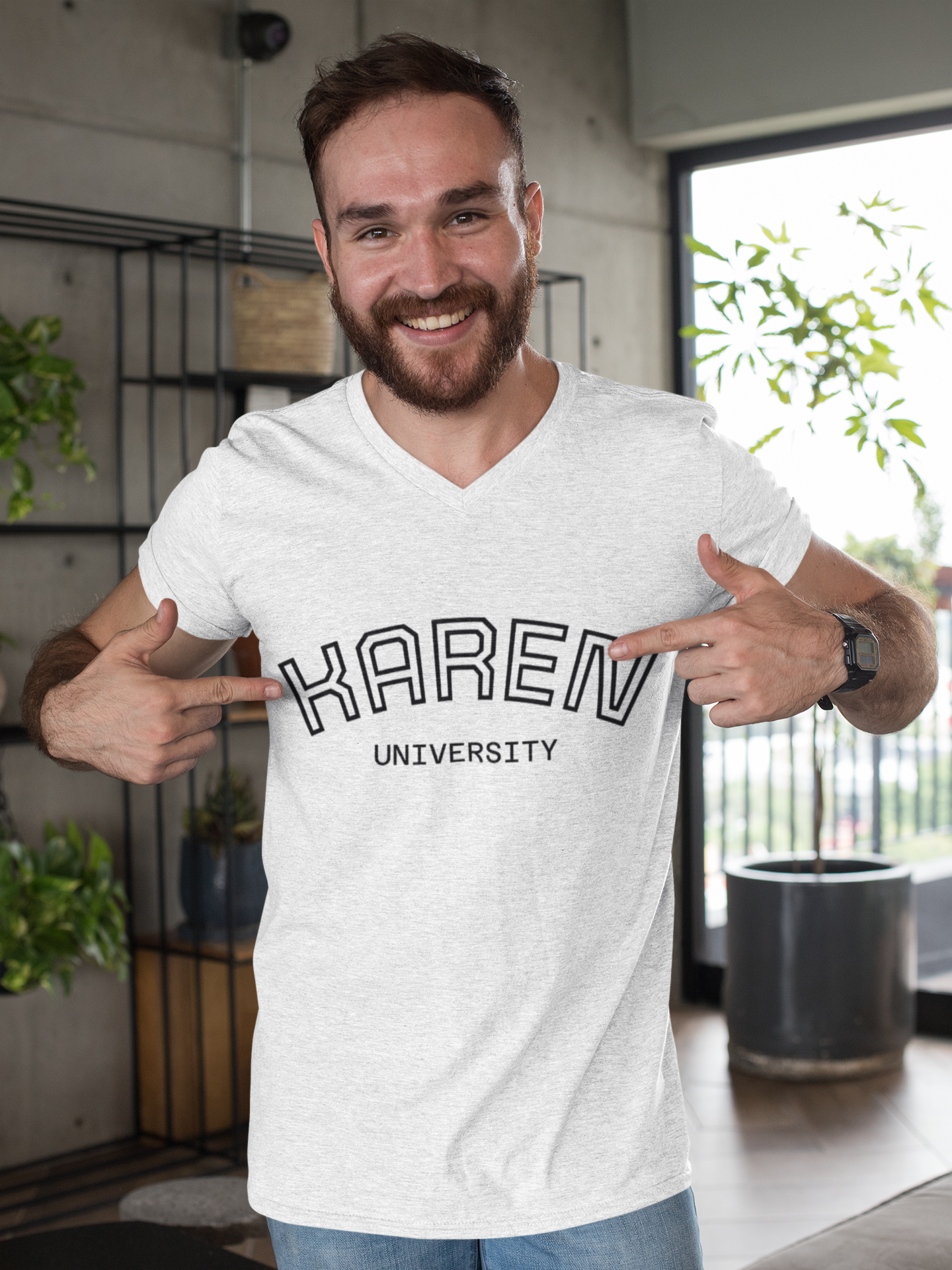 Unisex Karen University Tee | Collegiate Script Shirt, Novelty Name Design product thumbnail image