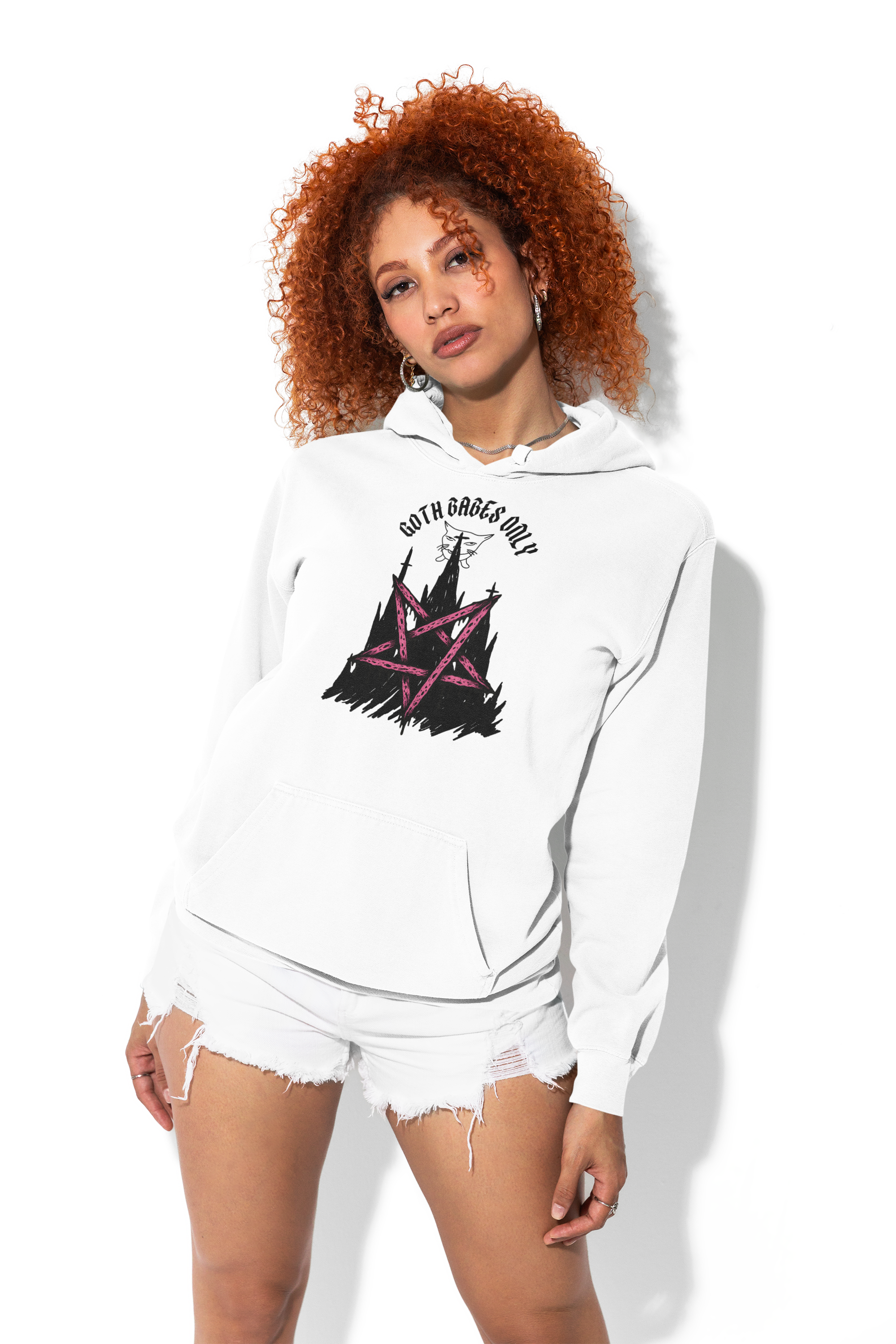 Goth Babes Only Sweatshirt — Dark Pentagram Castle Crewneck product thumbnail image