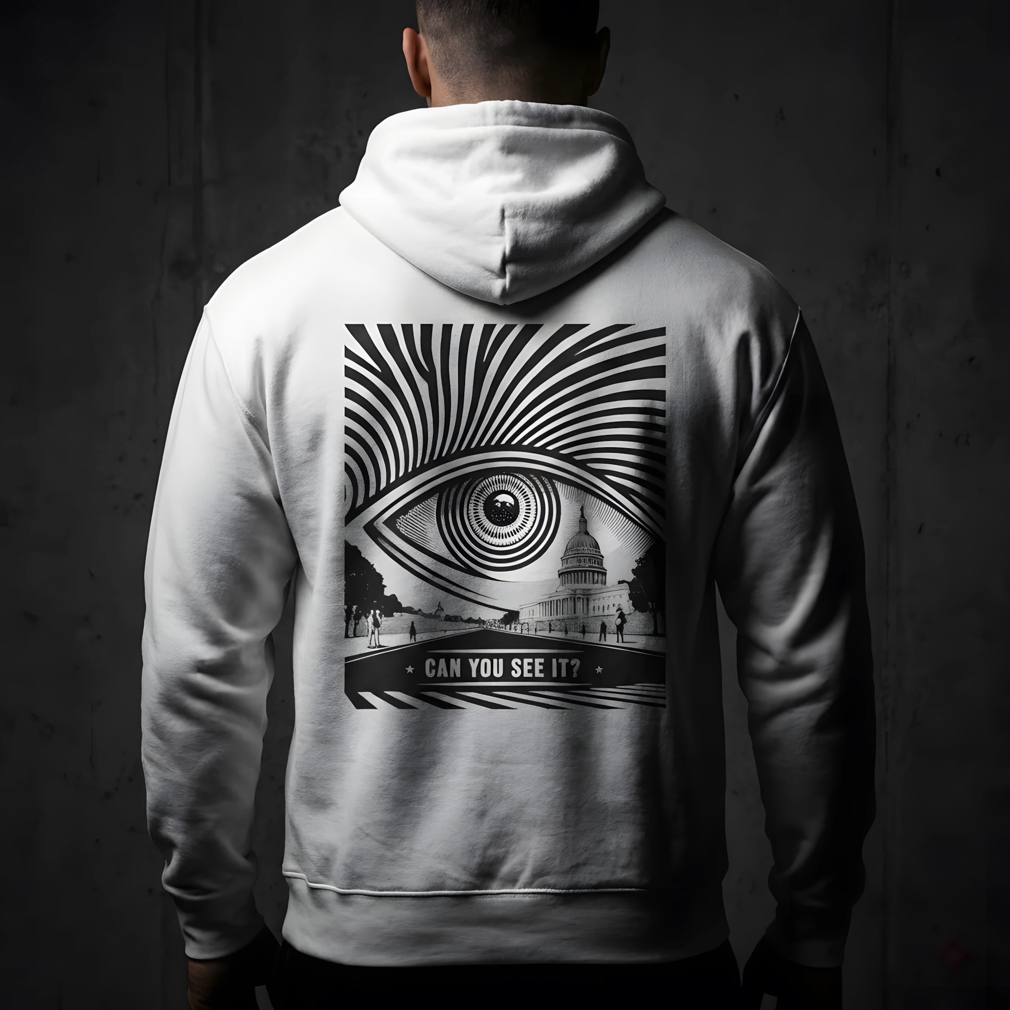 The All Seeing Signal Hoodie | Capitol Eye Esoteric Streetwear Pullover Description product thumbnail image The All Seeing Signal Hoodie | Capitol Eye Esoteric Streetwear Pullover Description product thumbnail image