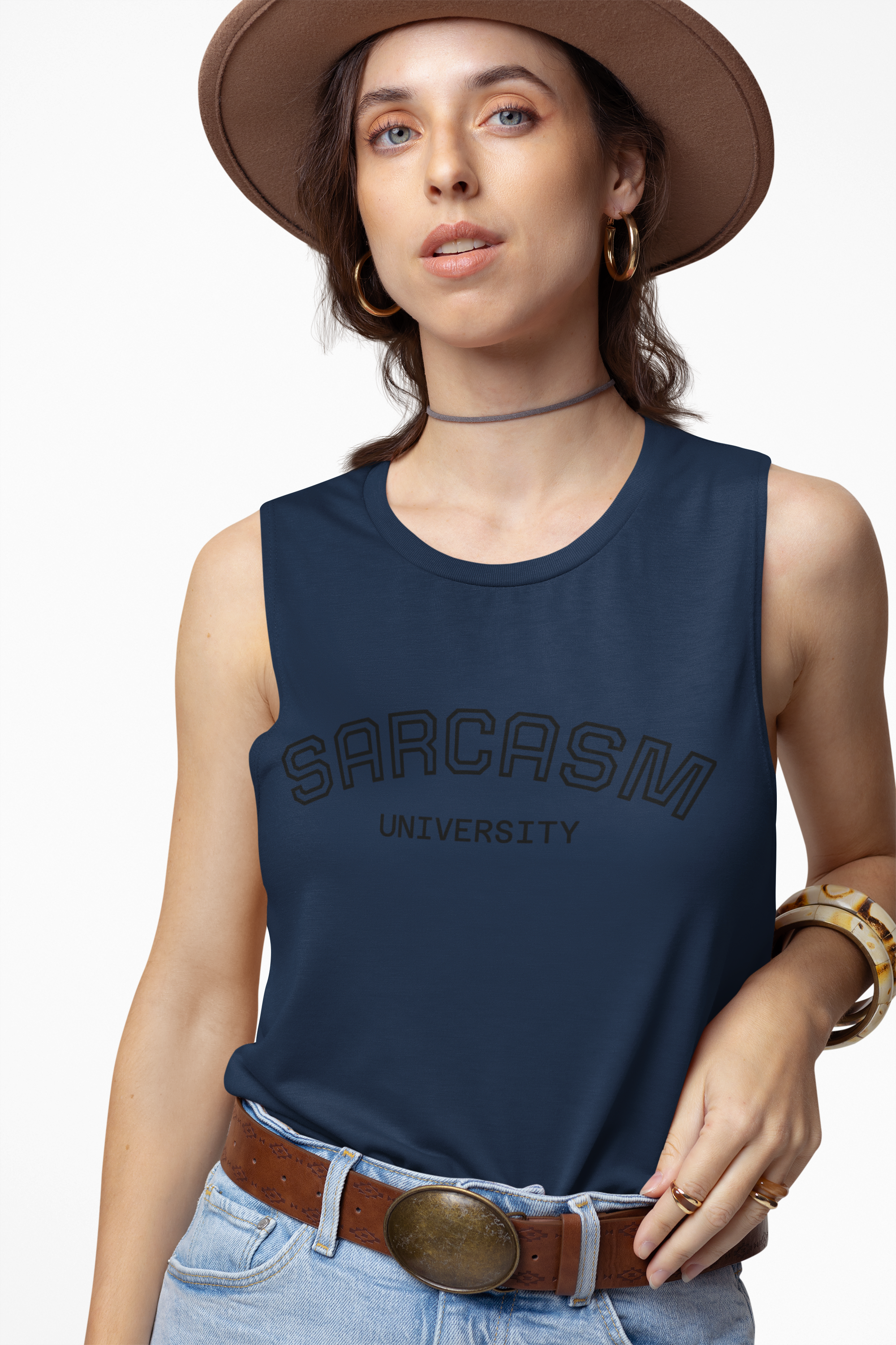 Sarcasm University Unisex Garment-Dyed Tank Top product thumbnail image Sarcasm University Unisex Garment-Dyed Tank Top product thumbnail image