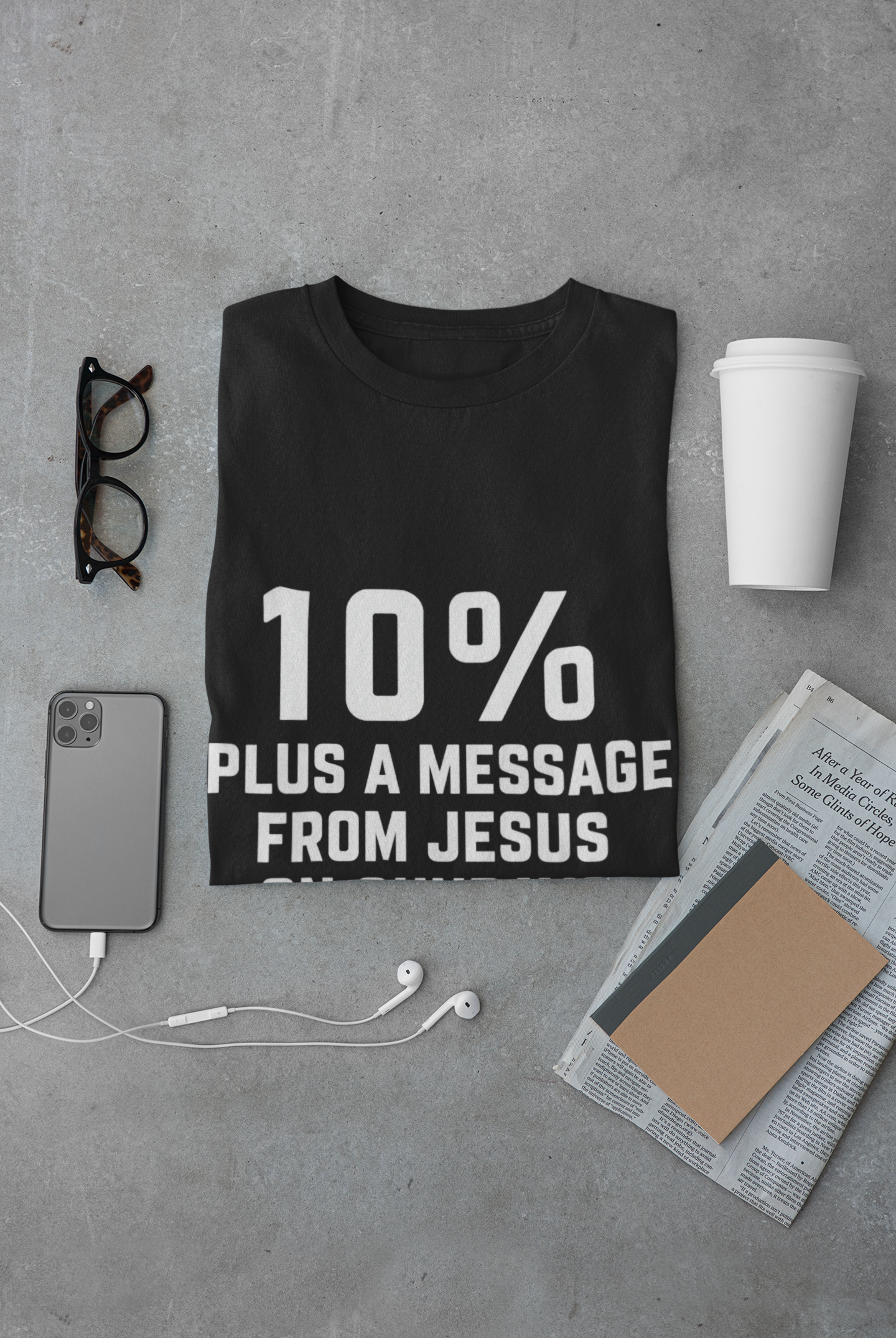 10% Plus a Message From Jesus on Sundays T-Shirt | Religious Christian Humor product thumbnail image 10% Plus a Message From Jesus on Sundays T-Shirt | Religious Christian Humor product thumbnail image