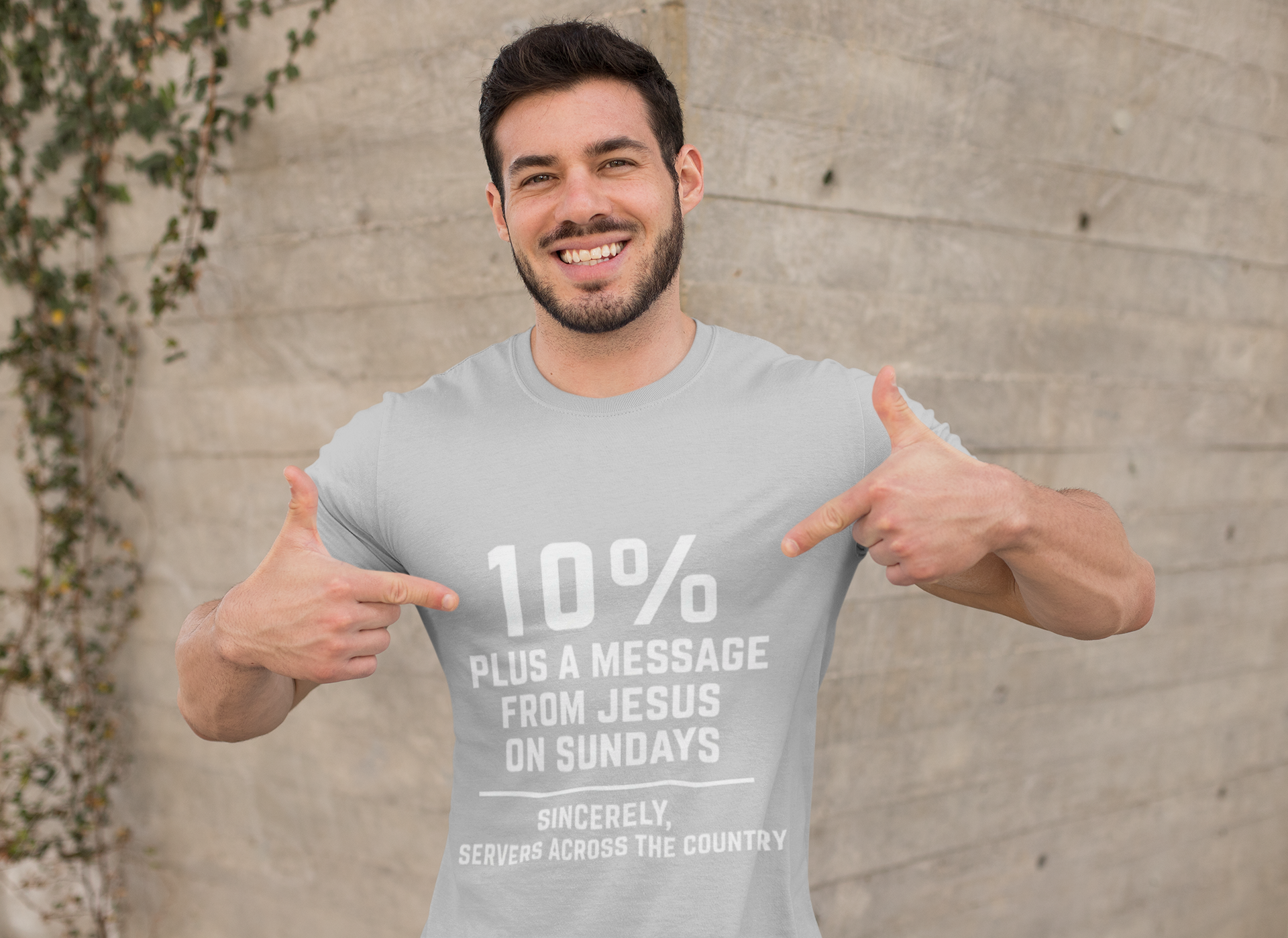 10% Plus a Message From Jesus on Sundays T-Shirt | Religious Christian Humor product thumbnail image 10% Plus a Message From Jesus on Sundays T-Shirt | Religious Christian Humor product thumbnail image