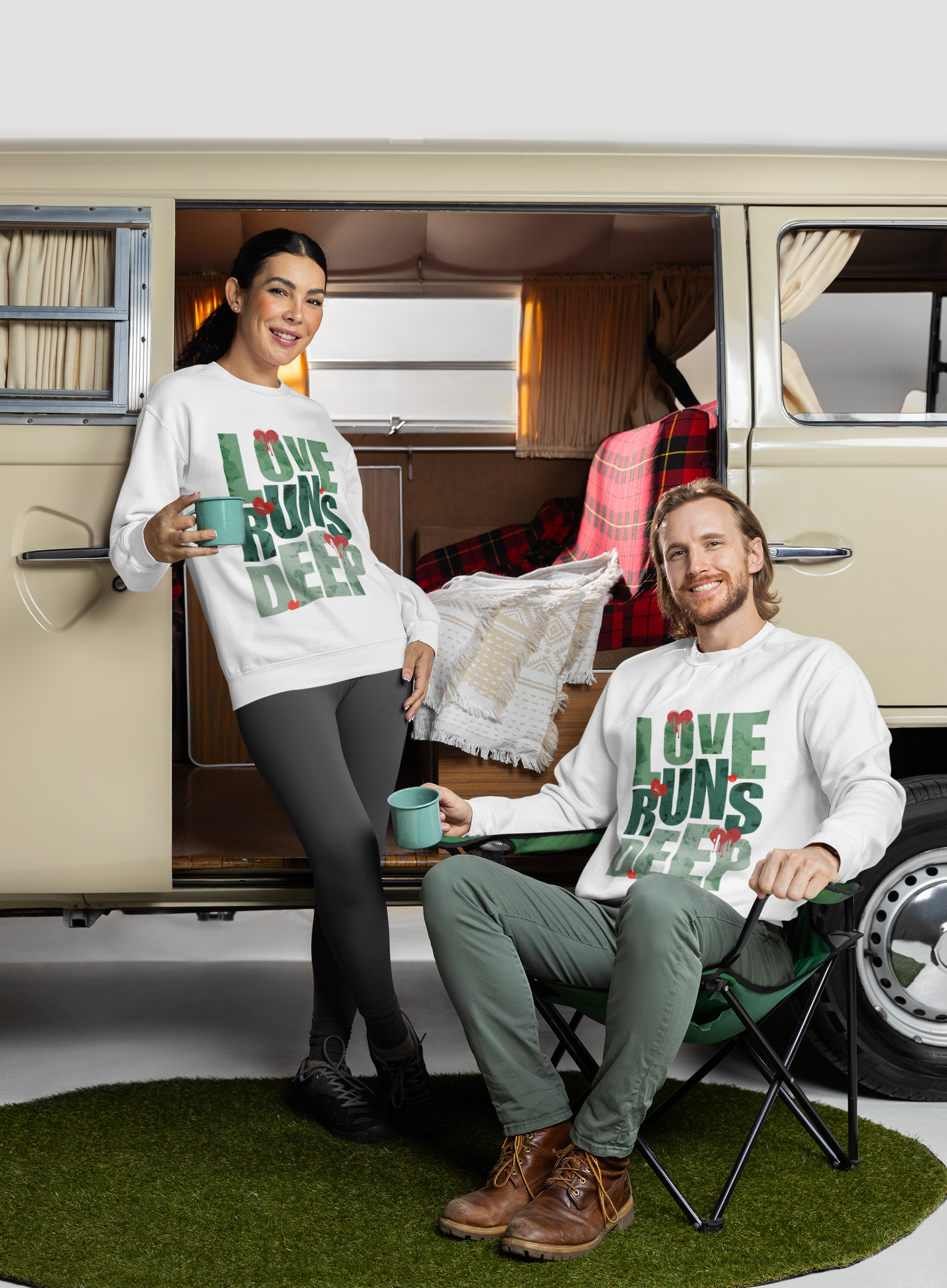 Love Runs Deep Crewneck Sweatshirt product thumbnail image Love Runs Deep Crewneck Sweatshirt product thumbnail image