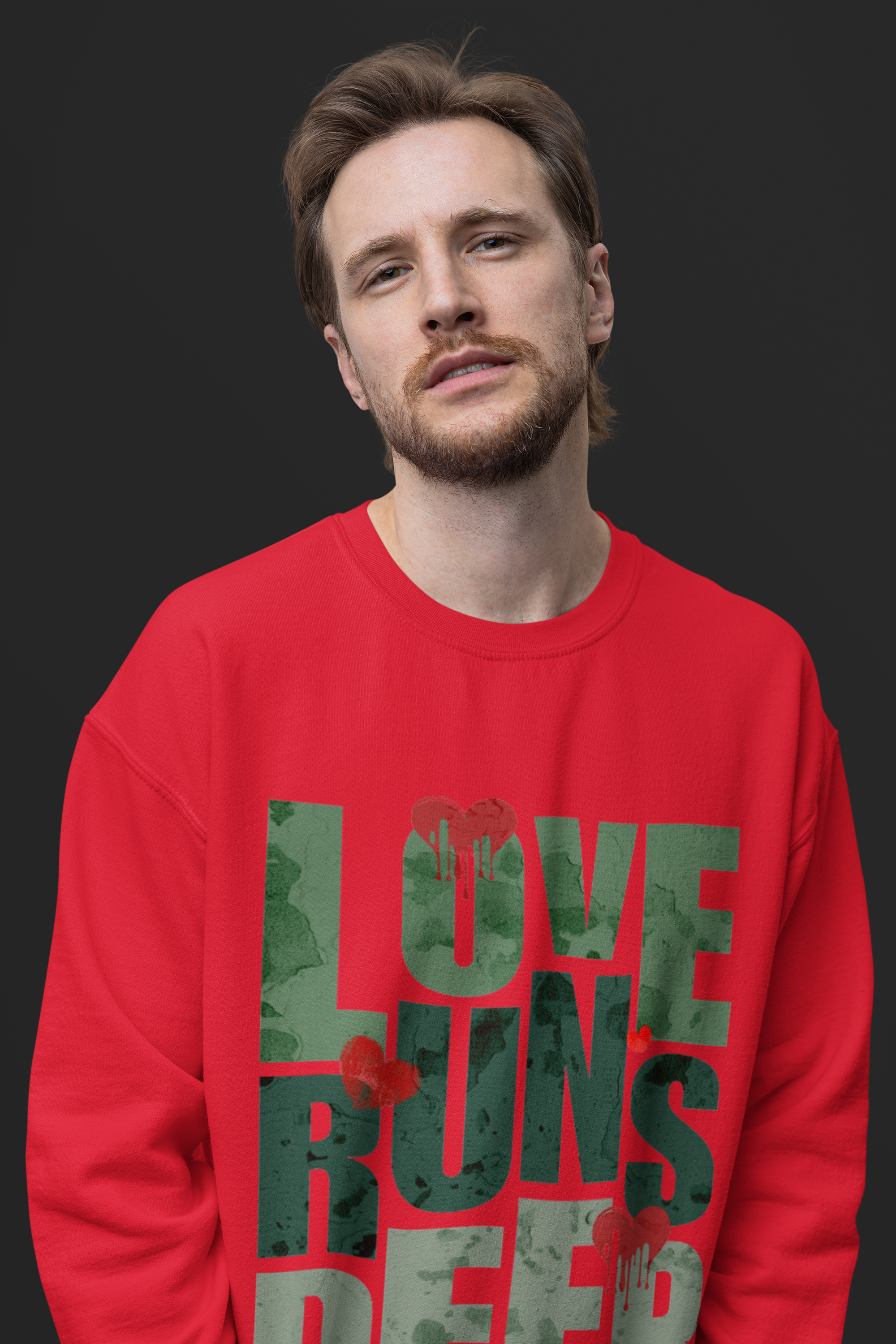 Love Runs Deep Crewneck Sweatshirt product thumbnail image
