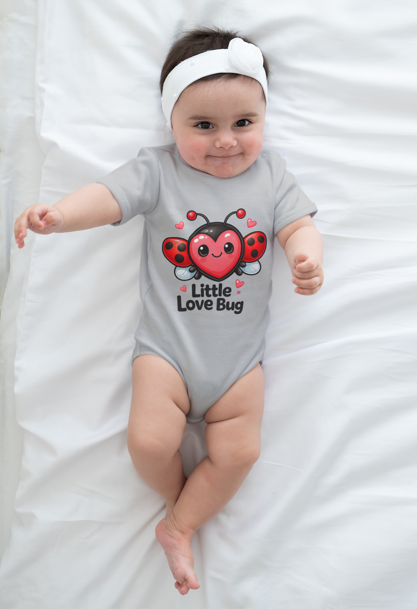 Little Love Bug Baby Bodysuit – Cute Ladybug Valentine Outfit for Infants, Adorable Baby Shower Gift, Valentine’s Day Baby Onesie product thumbnail image