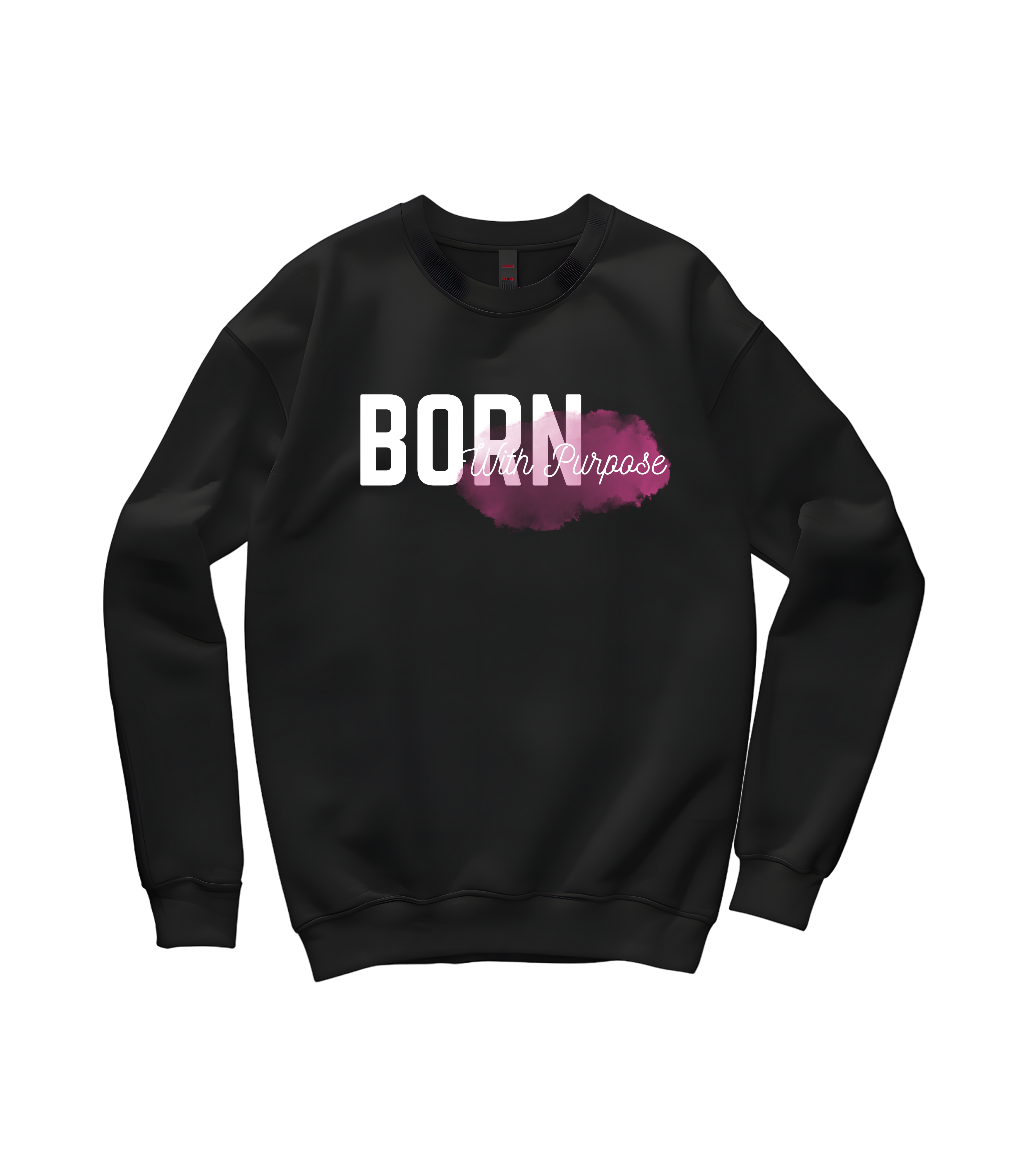 Crewneck Sweatshirt — Inspirational 'Born with Purpose' Pullover product thumbnail image Crewneck Sweatshirt — Inspirational 'Born with Purpose' Pullover product thumbnail image
