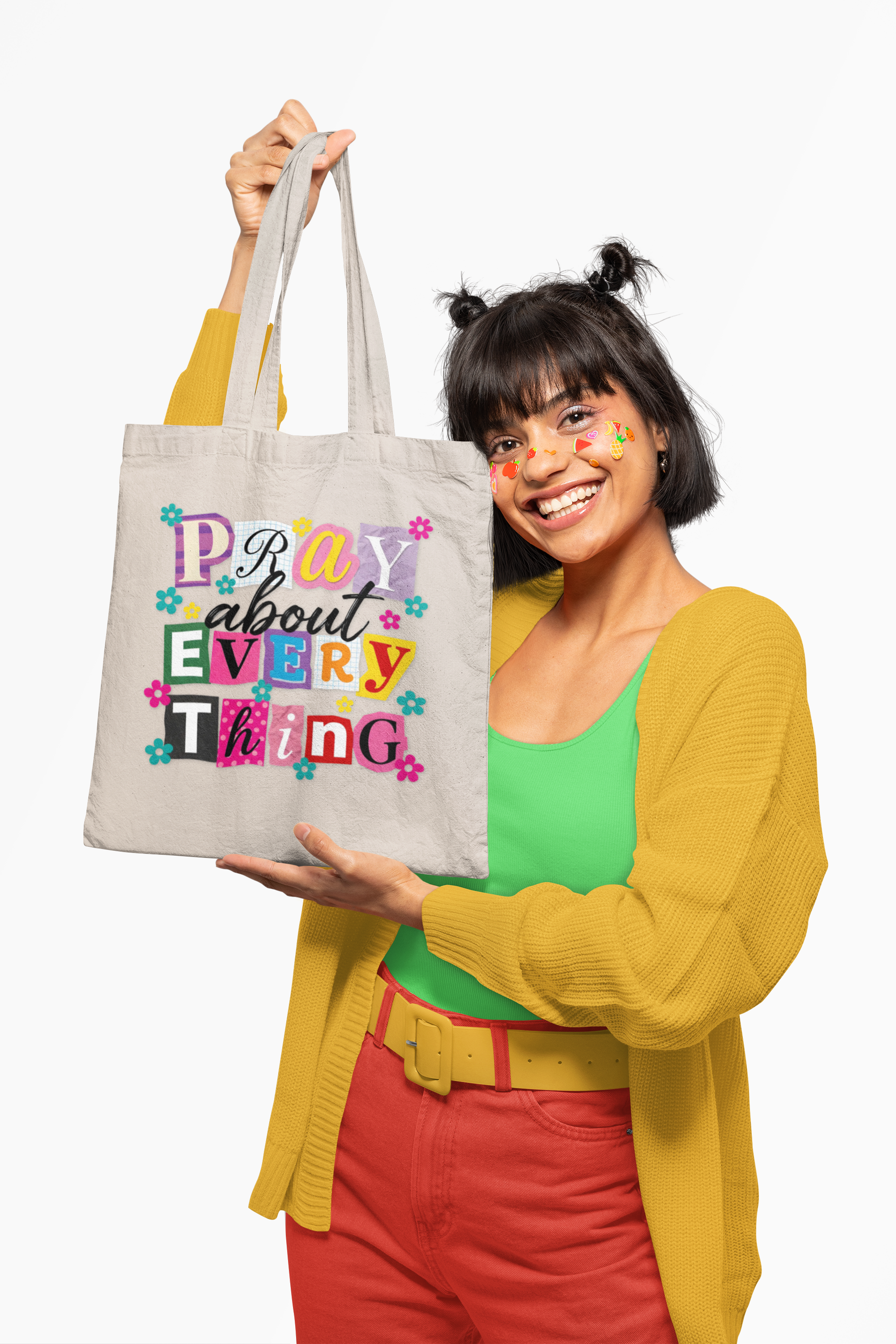 Pray About Everything Canvas Tote | Inspirational Faith- Based Christian Tote