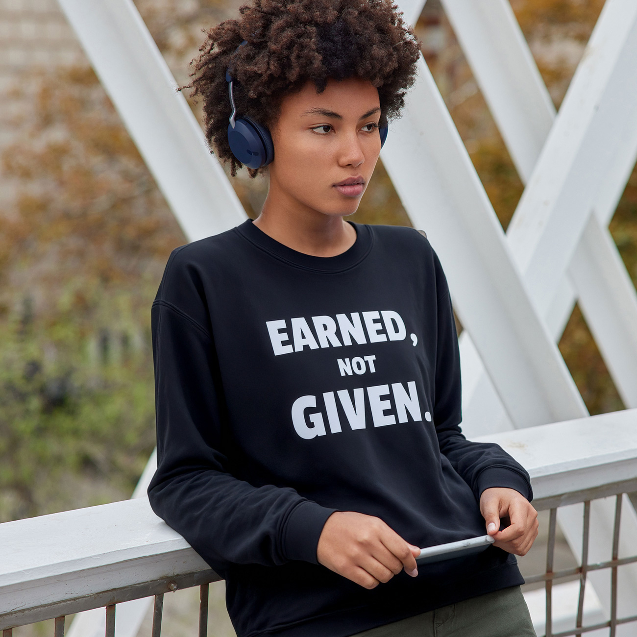 Earned Not Given Sweatshirt — Motivational Crewneck Pullover product thumbnail image