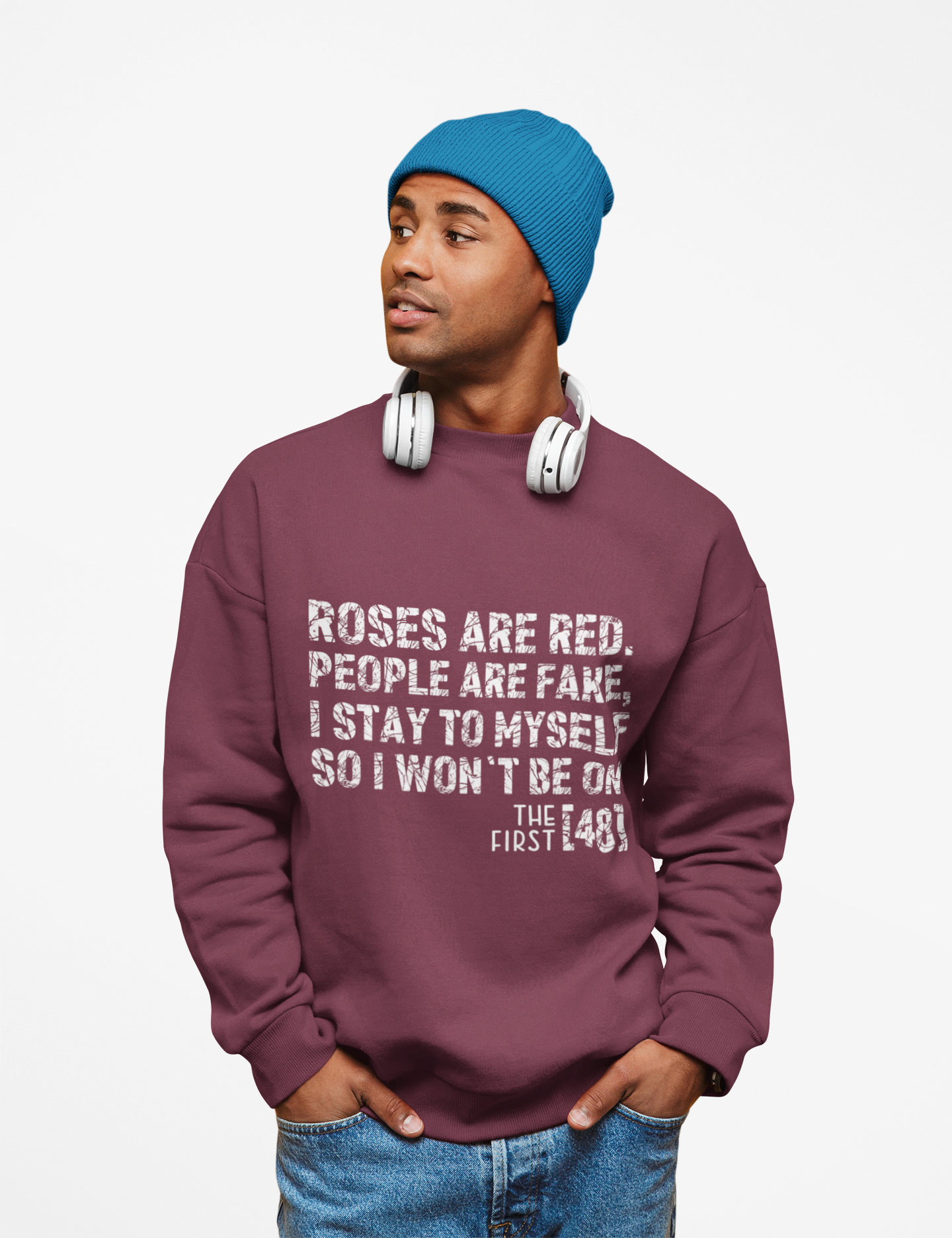 "Roses Are Red. People Are Fake." Graphic Pullover product thumbnail image