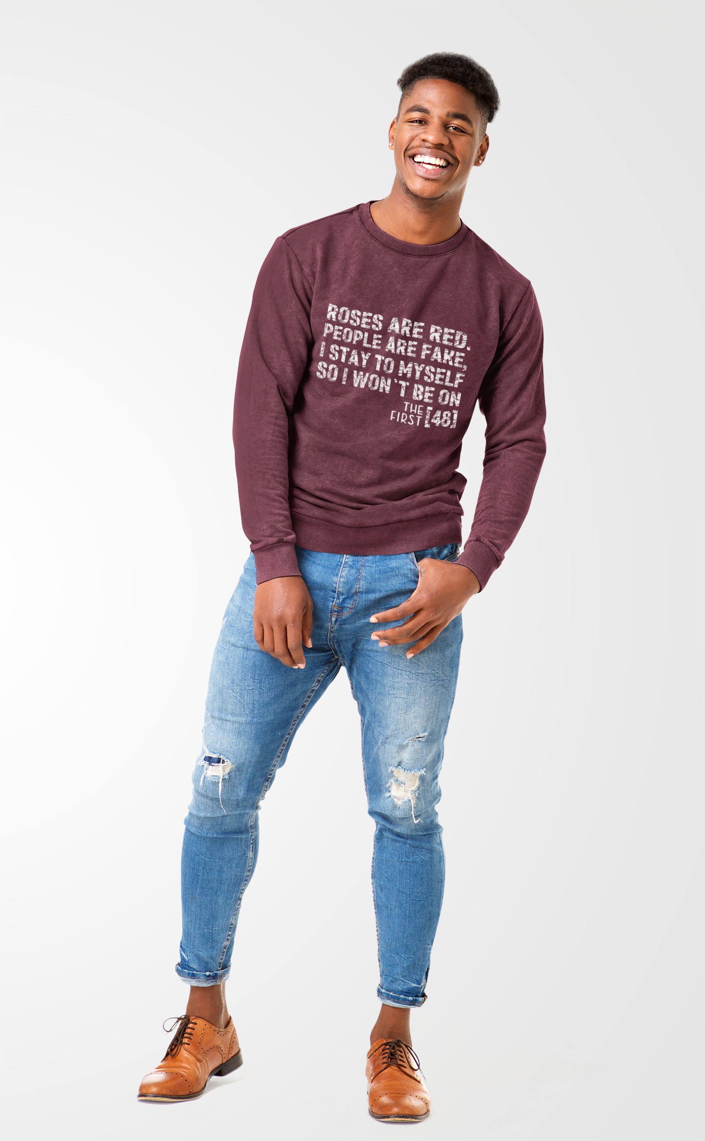 "Roses Are Red. People Are Fake." Graphic Pullover product thumbnail image