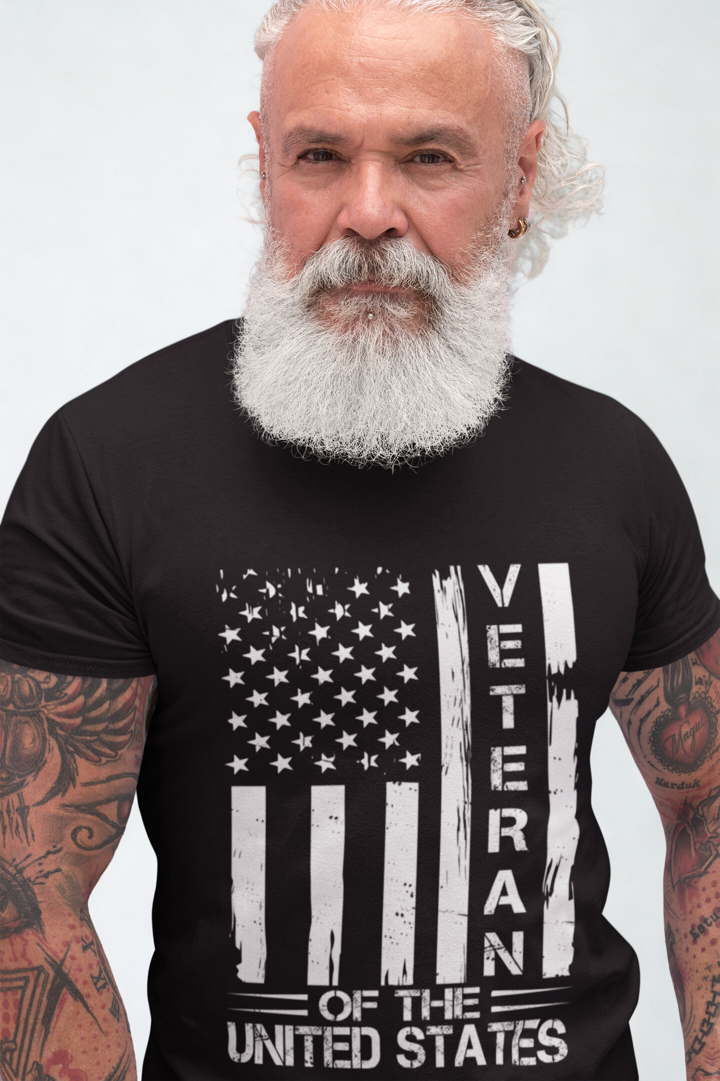 Veteran of the United States T-Shirt — Distressed American Flag Military Tee product thumbnail image