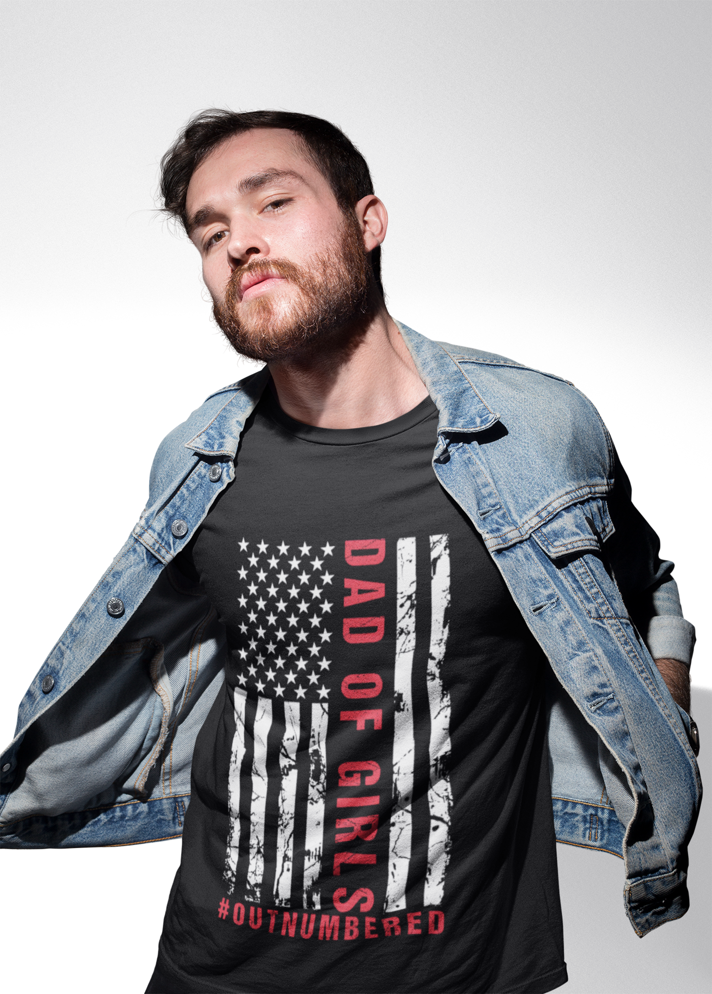 Dad of Girls Flag T-Shirt – Proud Father of Daughters Tee product thumbnail image