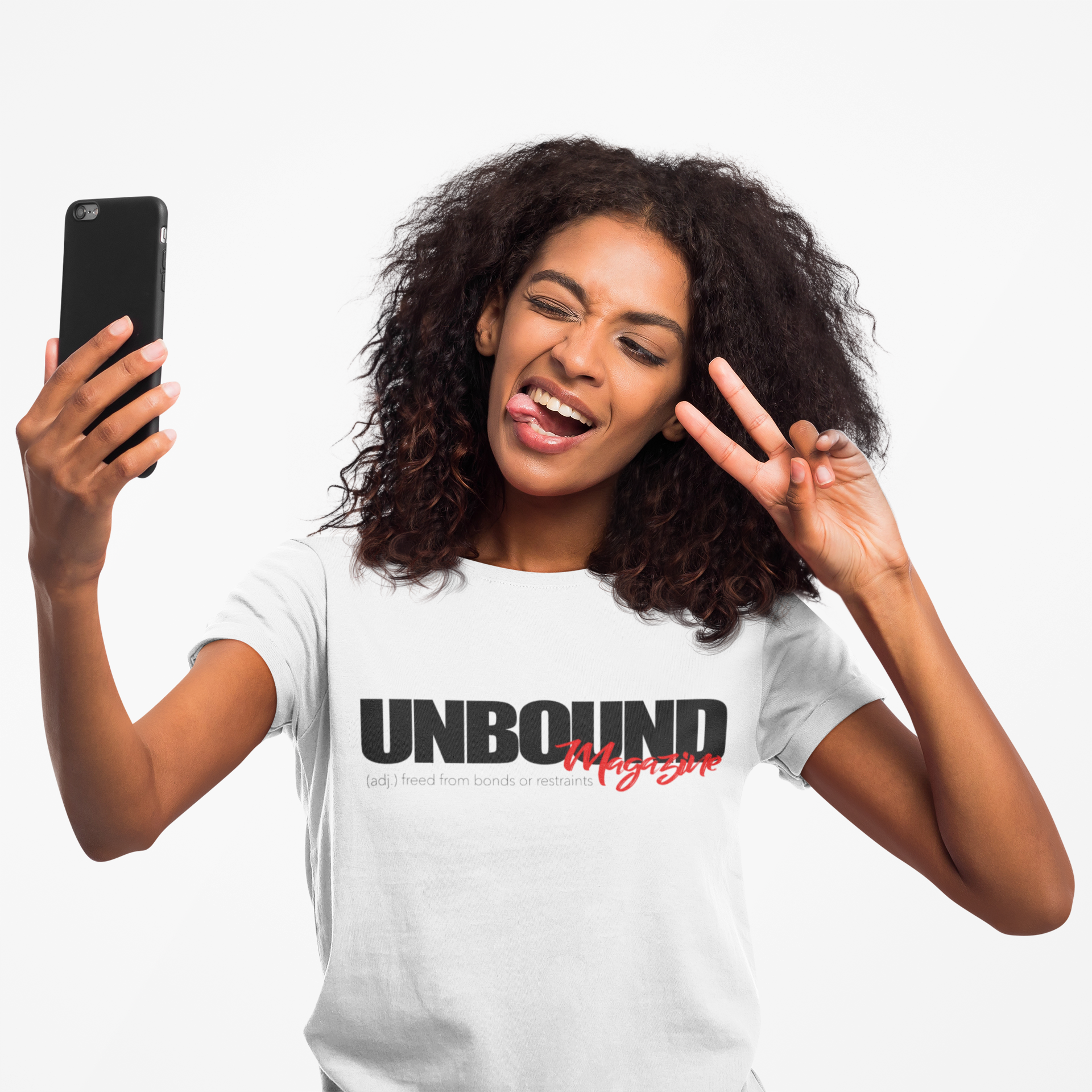 UNBOUND Magazine T-Shirt (White) — Bold Logo Graphic Tee for Contributers &amp; Creators product thumbnail image