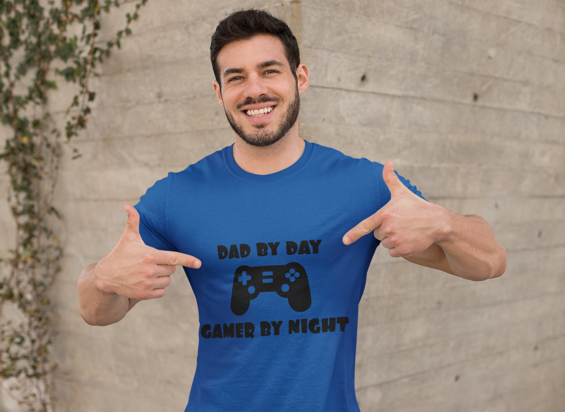 Dad by Day Gamer by Night Unisex Heavy Cotton Tee product thumbnail image