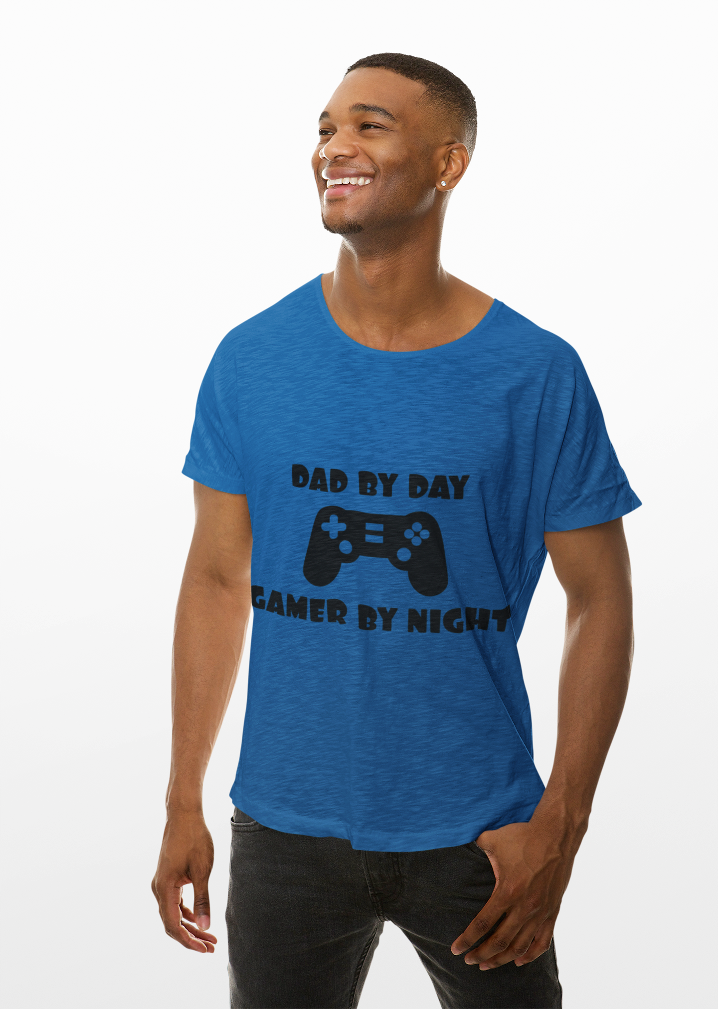 Dad by Day Gamer by Night Unisex Heavy Cotton Tee product thumbnail image