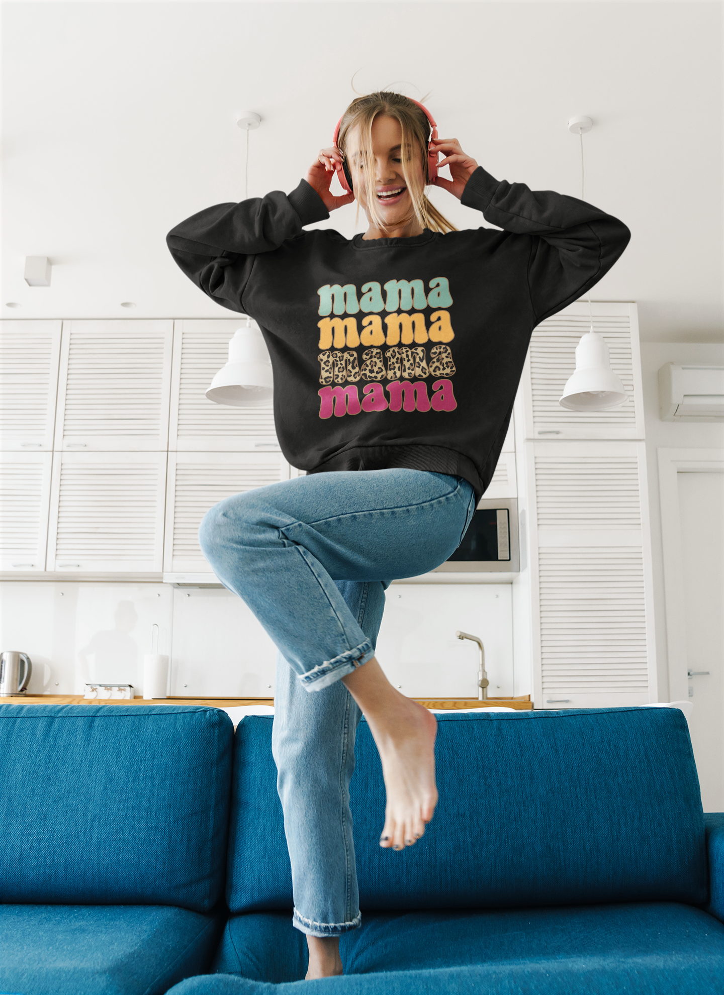 Mama Crewneck Sweatshirt | Cozy Unisex Mom Life Pullover | Stylish Gift For Moms product thumbnail image Mama Crewneck Sweatshirt | Cozy Unisex Mom Life Pullover | Stylish Gift For Moms product thumbnail image