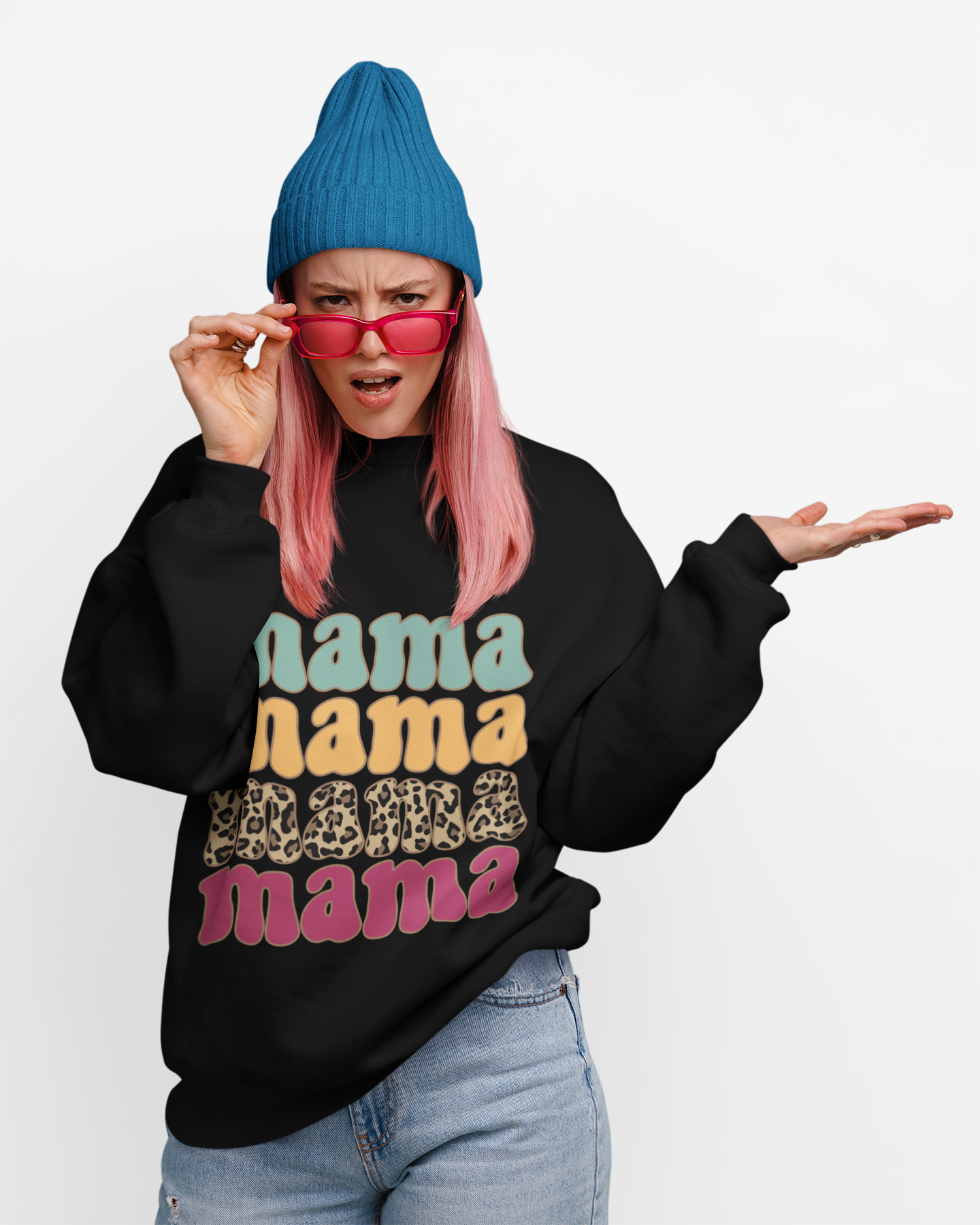 Mama Crewneck Sweatshirt | Cozy Unisex Mom Life Pullover | Stylish Gift For Moms product thumbnail image