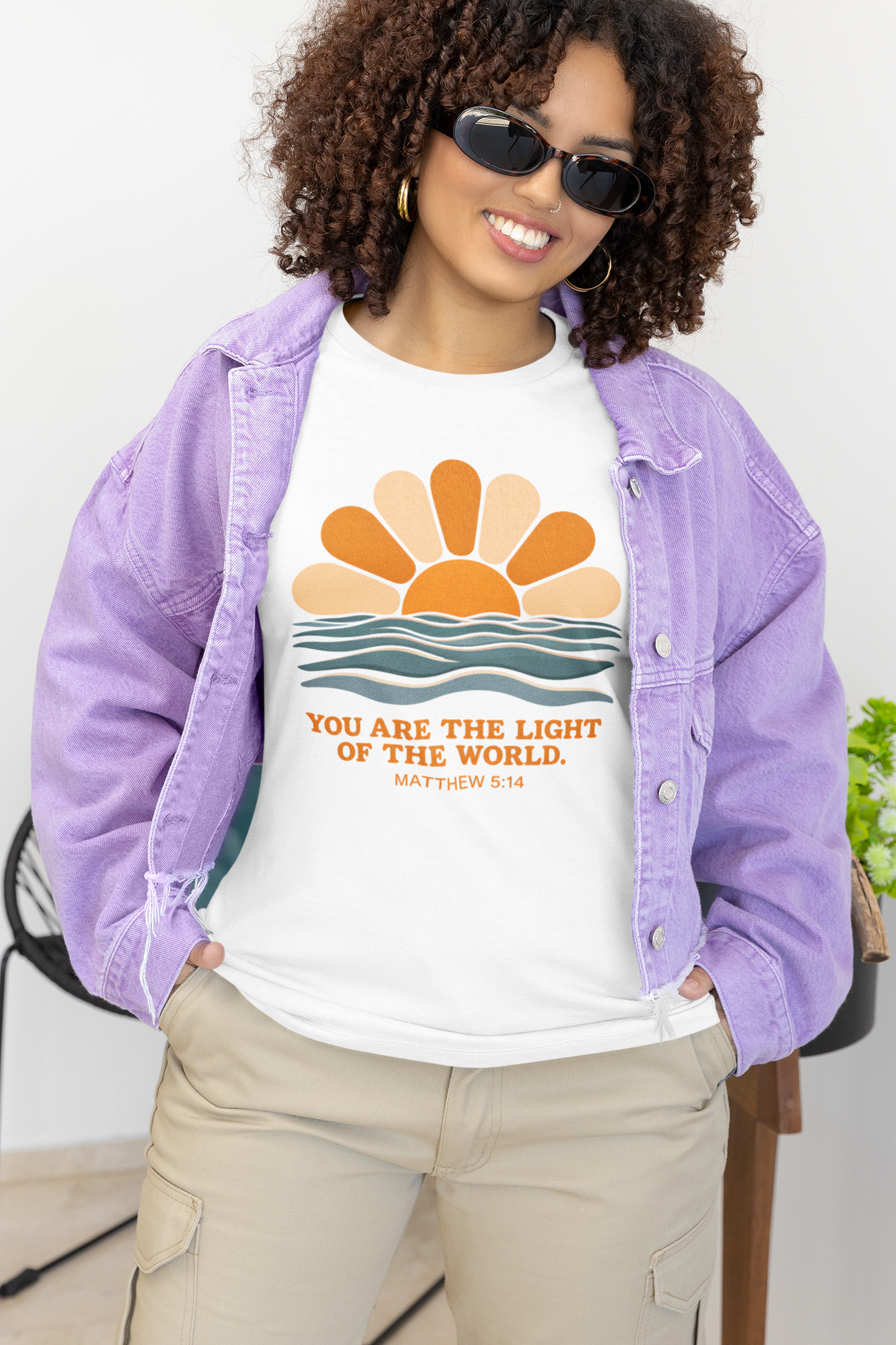 You Are the Light of the World T-Shirt — Inspirational Christian Sun Graphic Tee product thumbnail image You Are the Light of the World T-Shirt — Inspirational Christian Sun Graphic Tee product thumbnail image