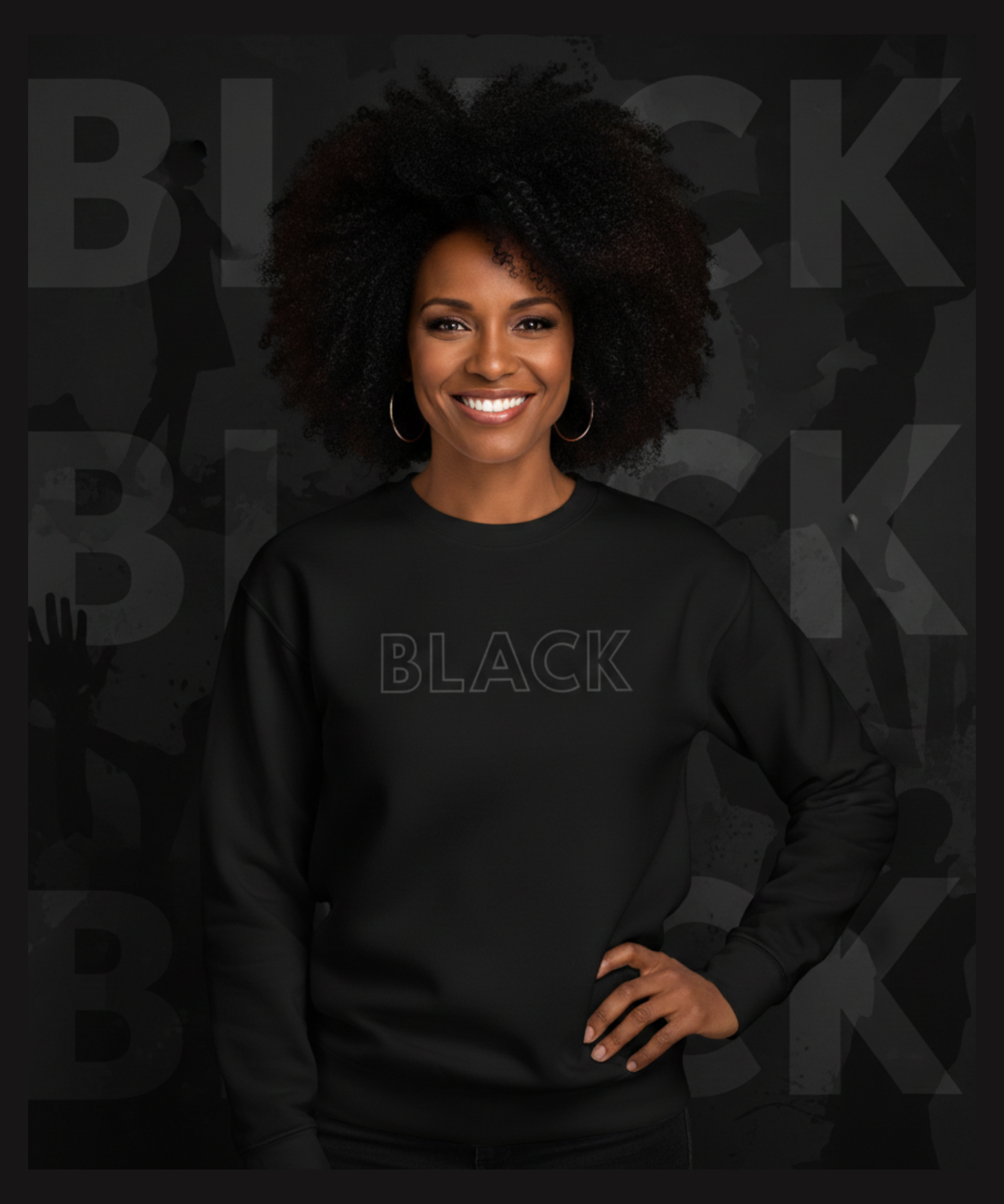 BLACK Sweatshirt – February Signature Series Minimalist Culture Design