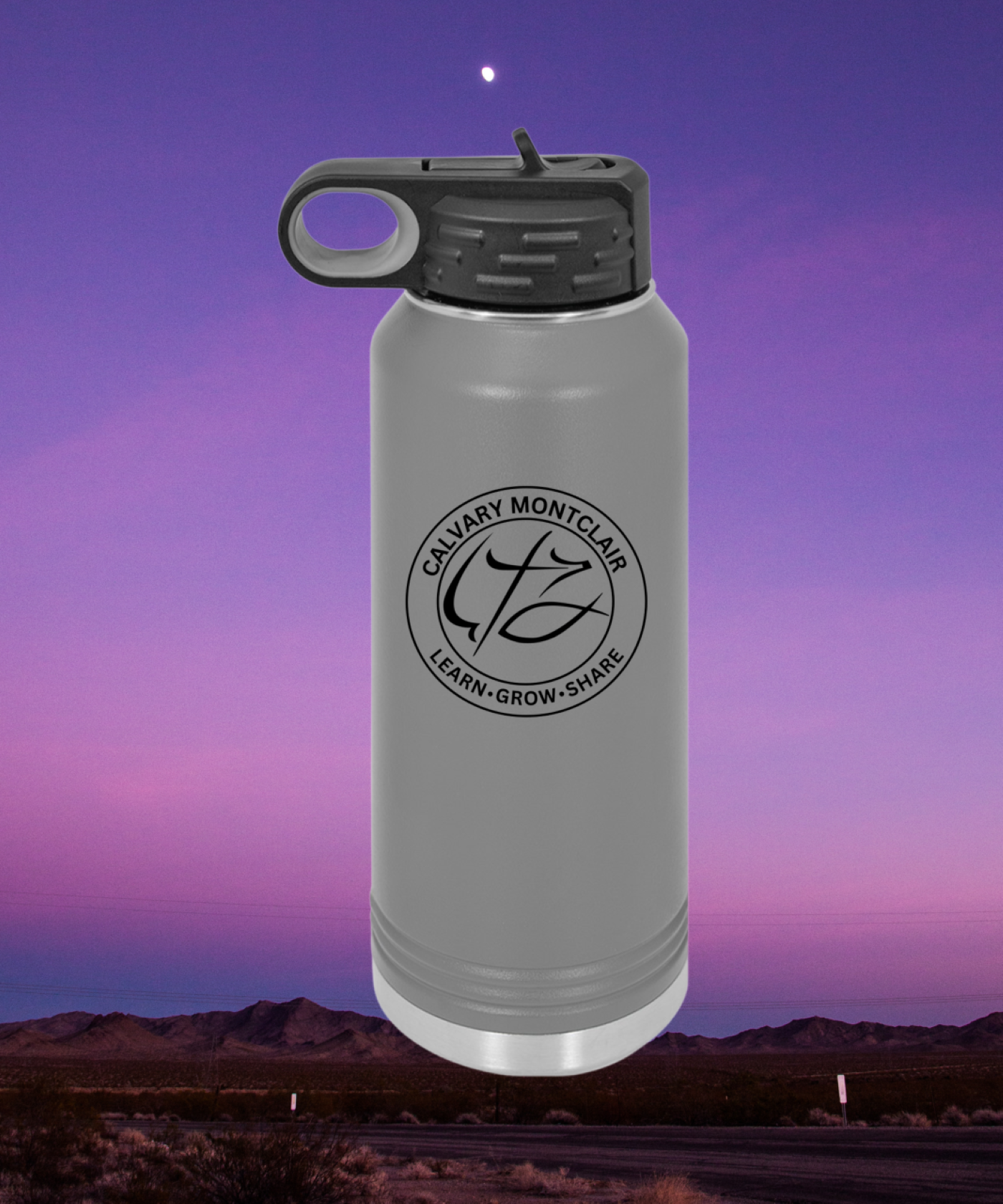 20oz Stainless Water Bottle - Black CM Logo product thumbnail image 20oz Stainless Water Bottle - Black CM Logo product thumbnail image