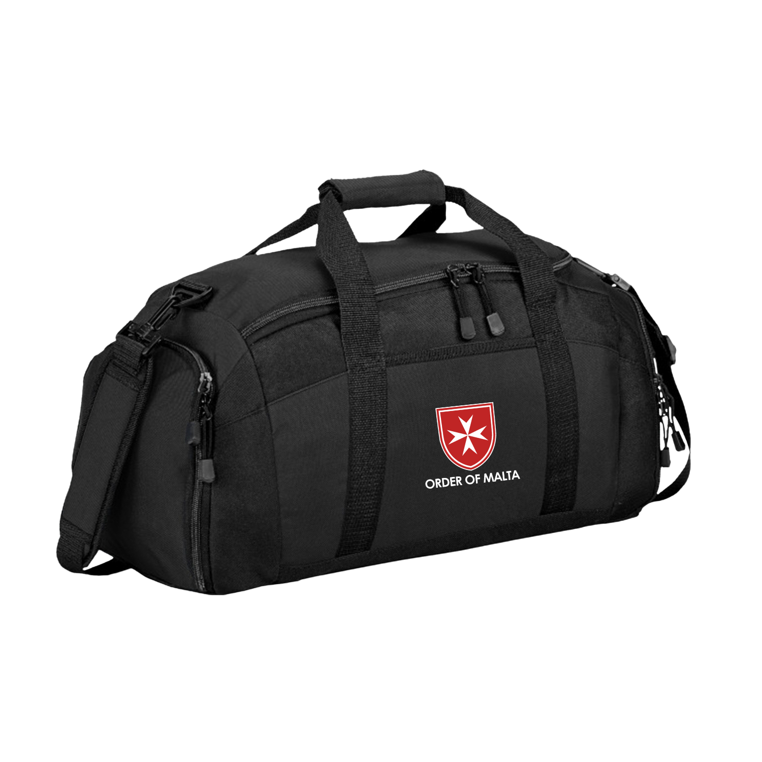 Order of Malta Gym Bag — Black Duffle with Logo