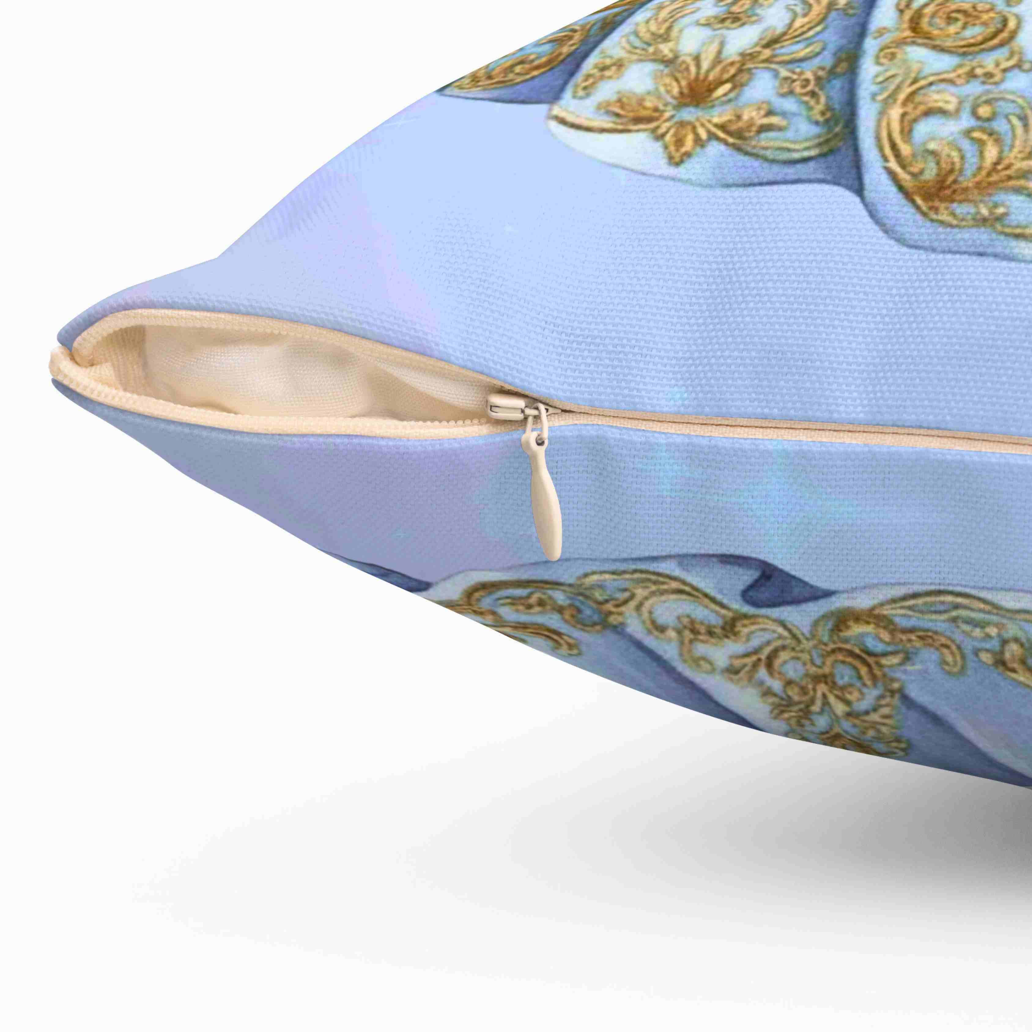 Romantic Princess Floral Gown Decorative Pillow, Square Washable Cushion product thumbnail image