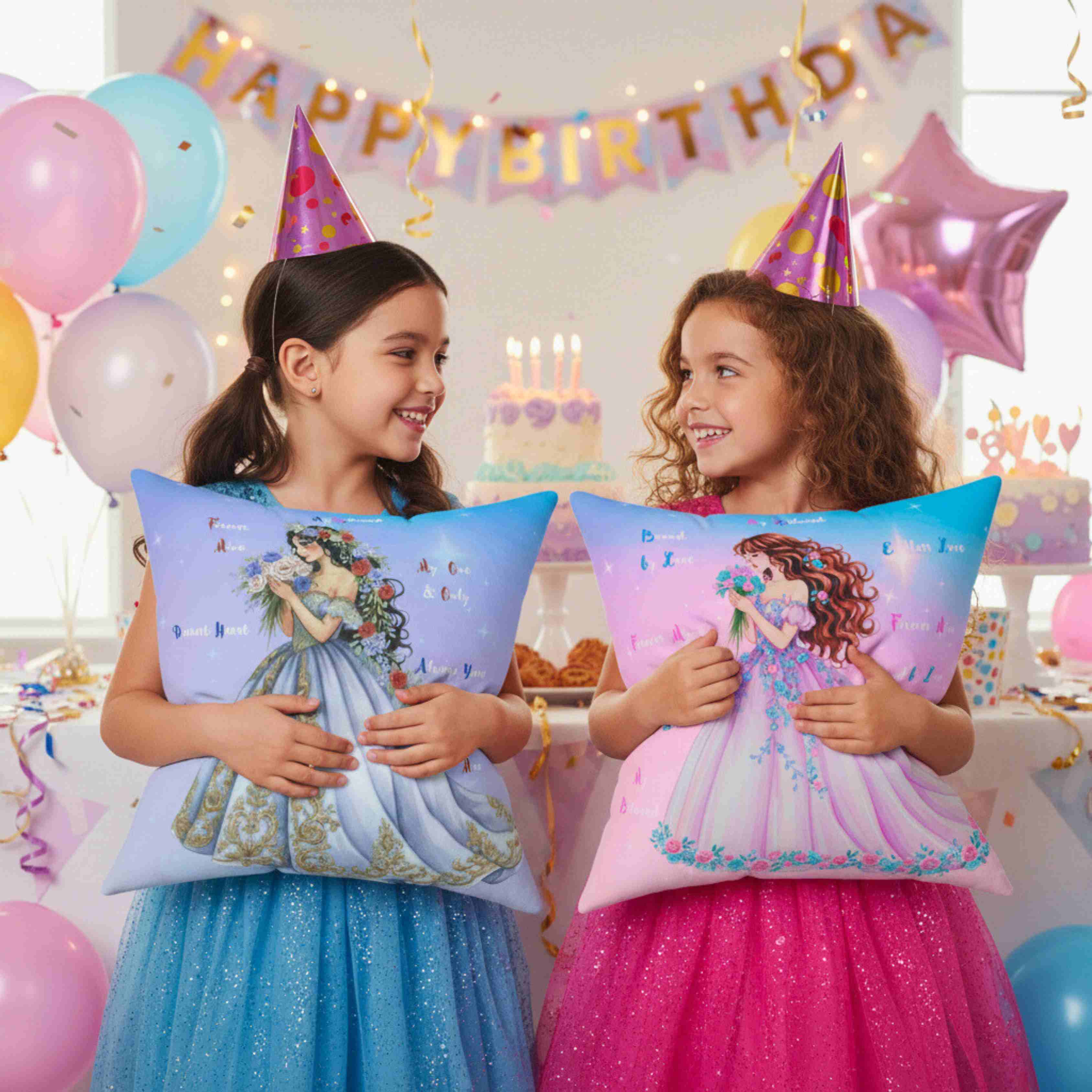 Romantic Princess Floral Gown Decorative Pillow, Square Washable Cushion product thumbnail image Romantic Princess Floral Gown Decorative Pillow, Square Washable Cushion product thumbnail image